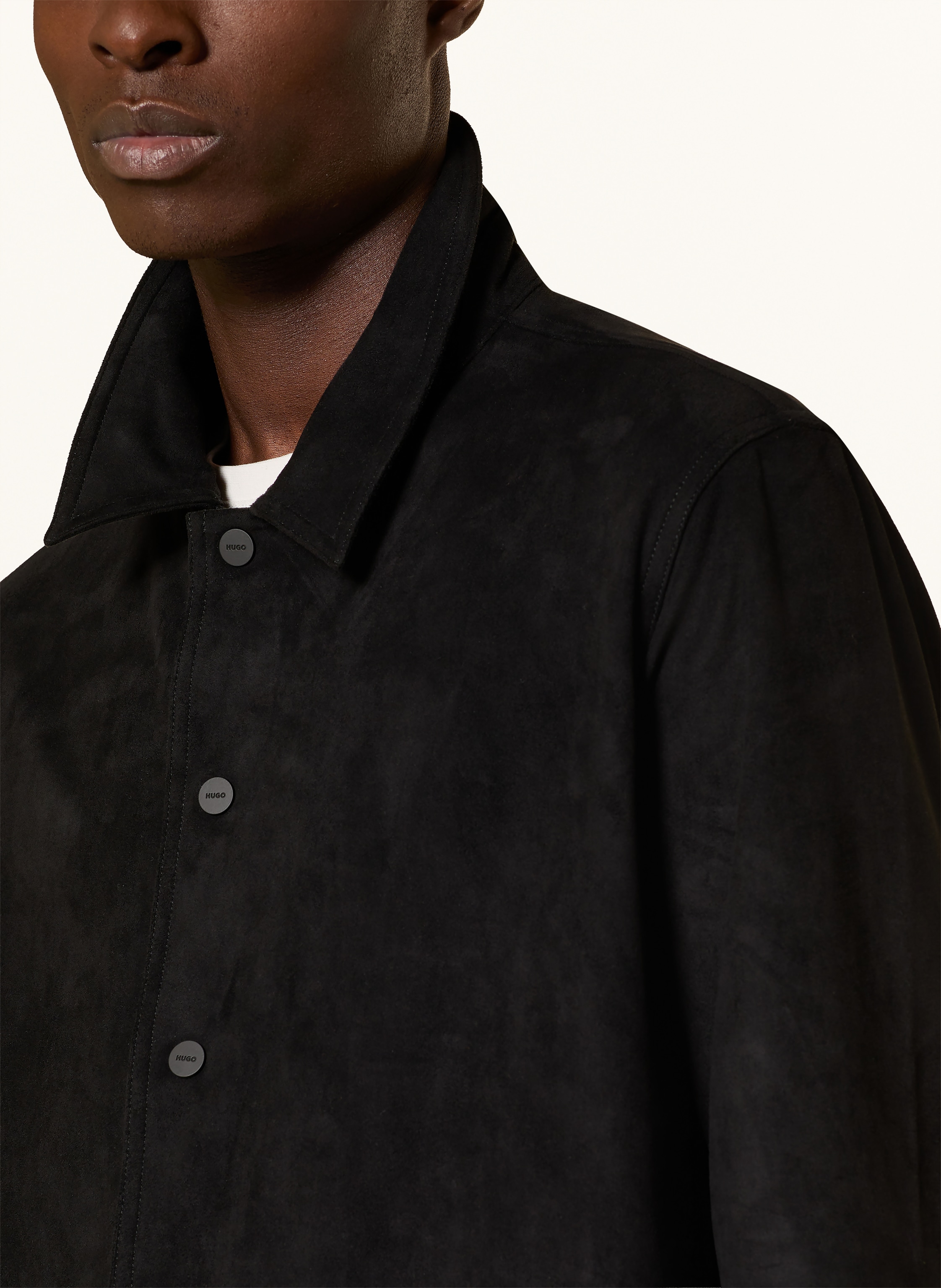 Thumbnail - Hugo Overjacket Enaso In Lederoptik schwarz