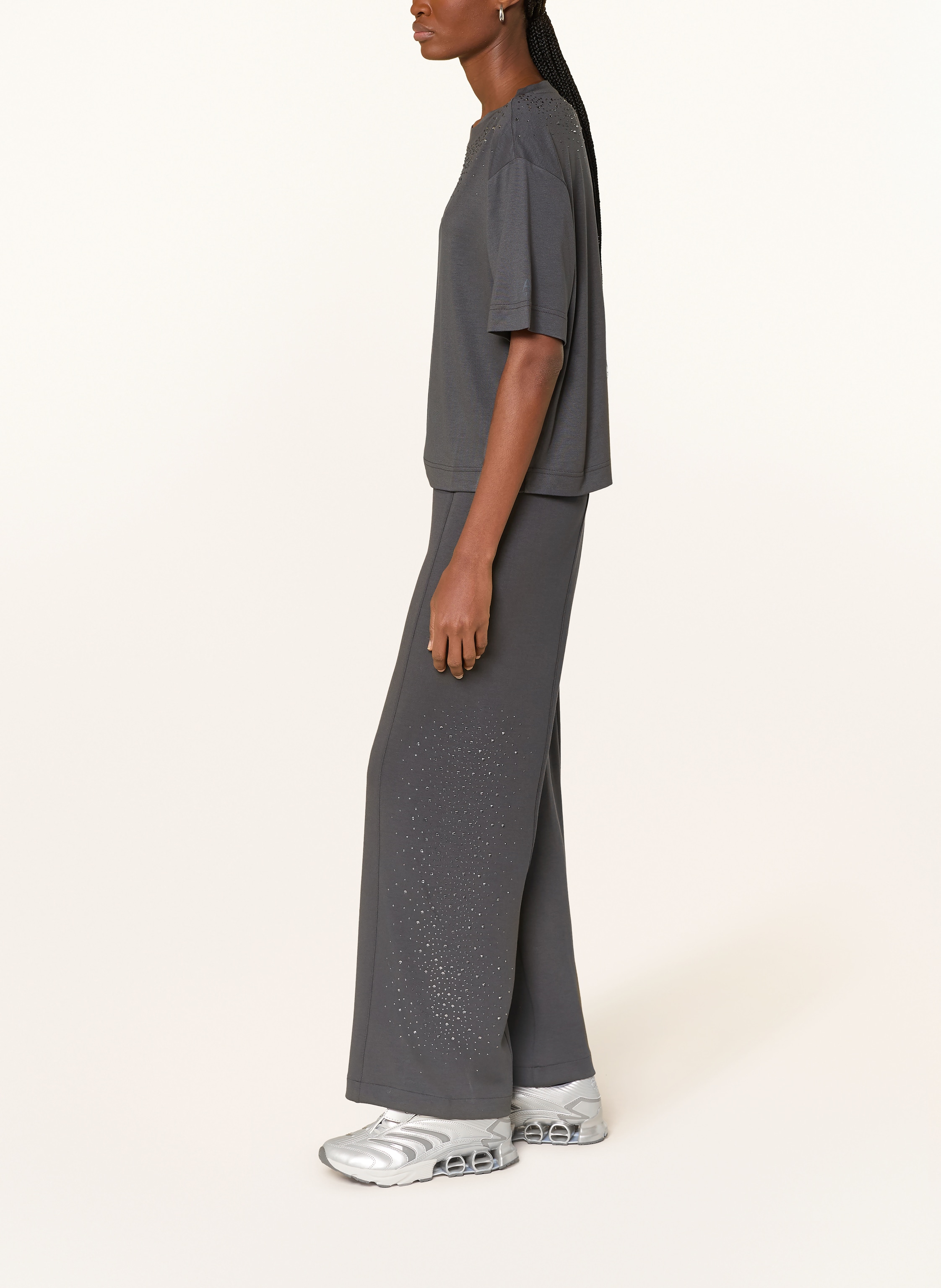 Thumbnail - ea7 Emporio Armani Jerseyhose Train Precious Mit Schmucksteinen grau