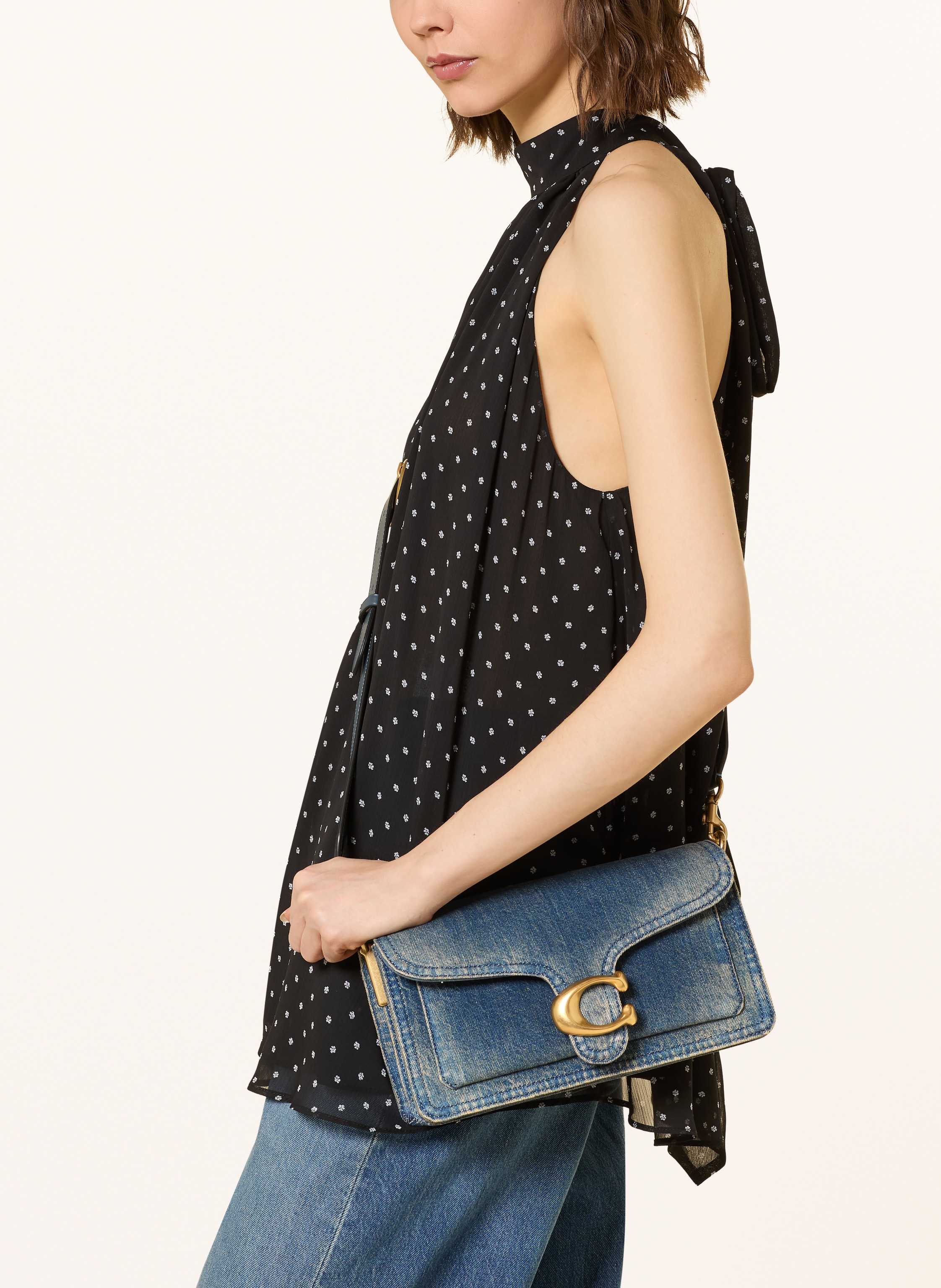 Thumbnail - Coach Schultertasche Tabby blau