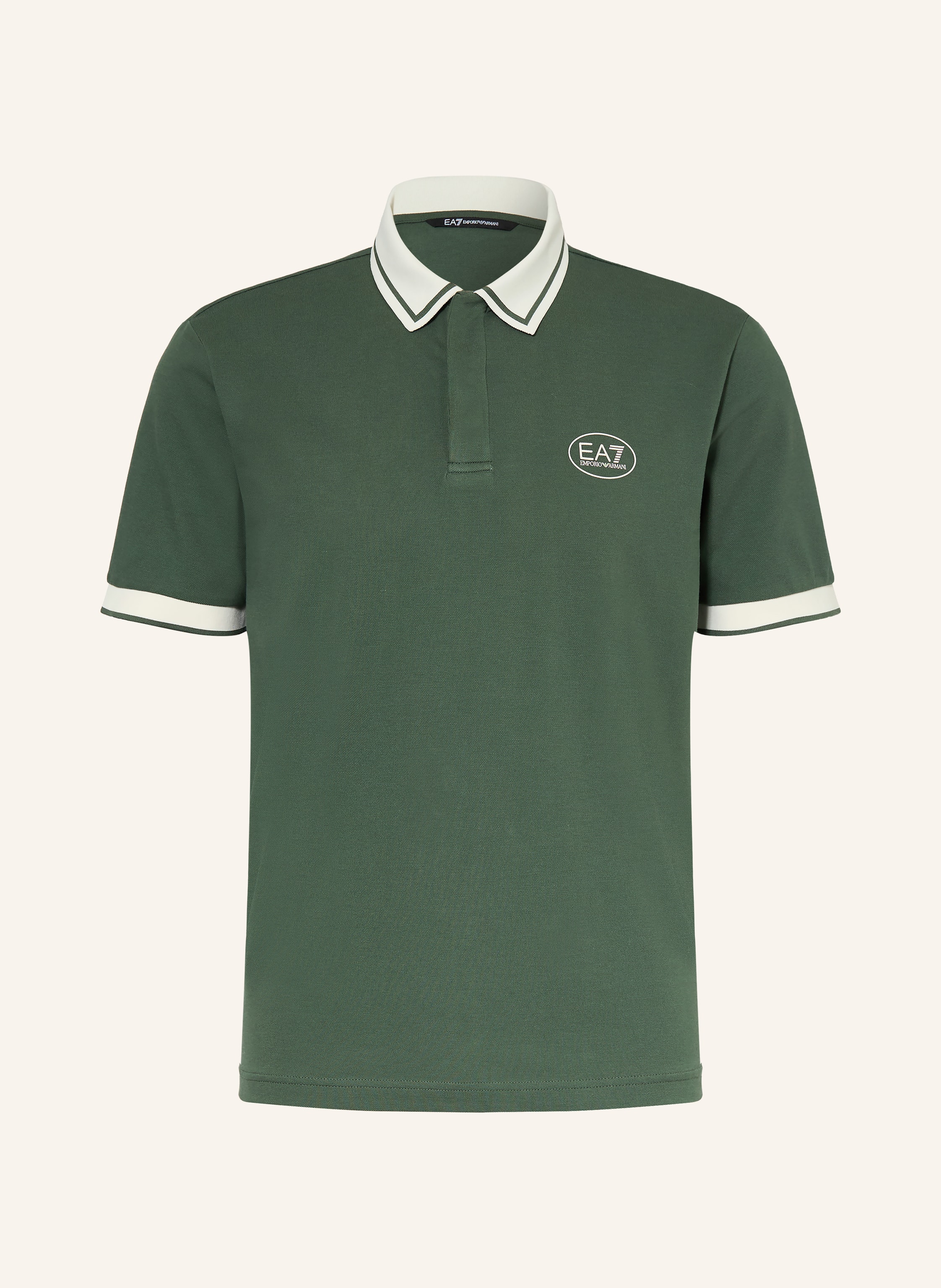 ea7 Emporio Armani Piqué-Poloshirt Regular Fit gruen