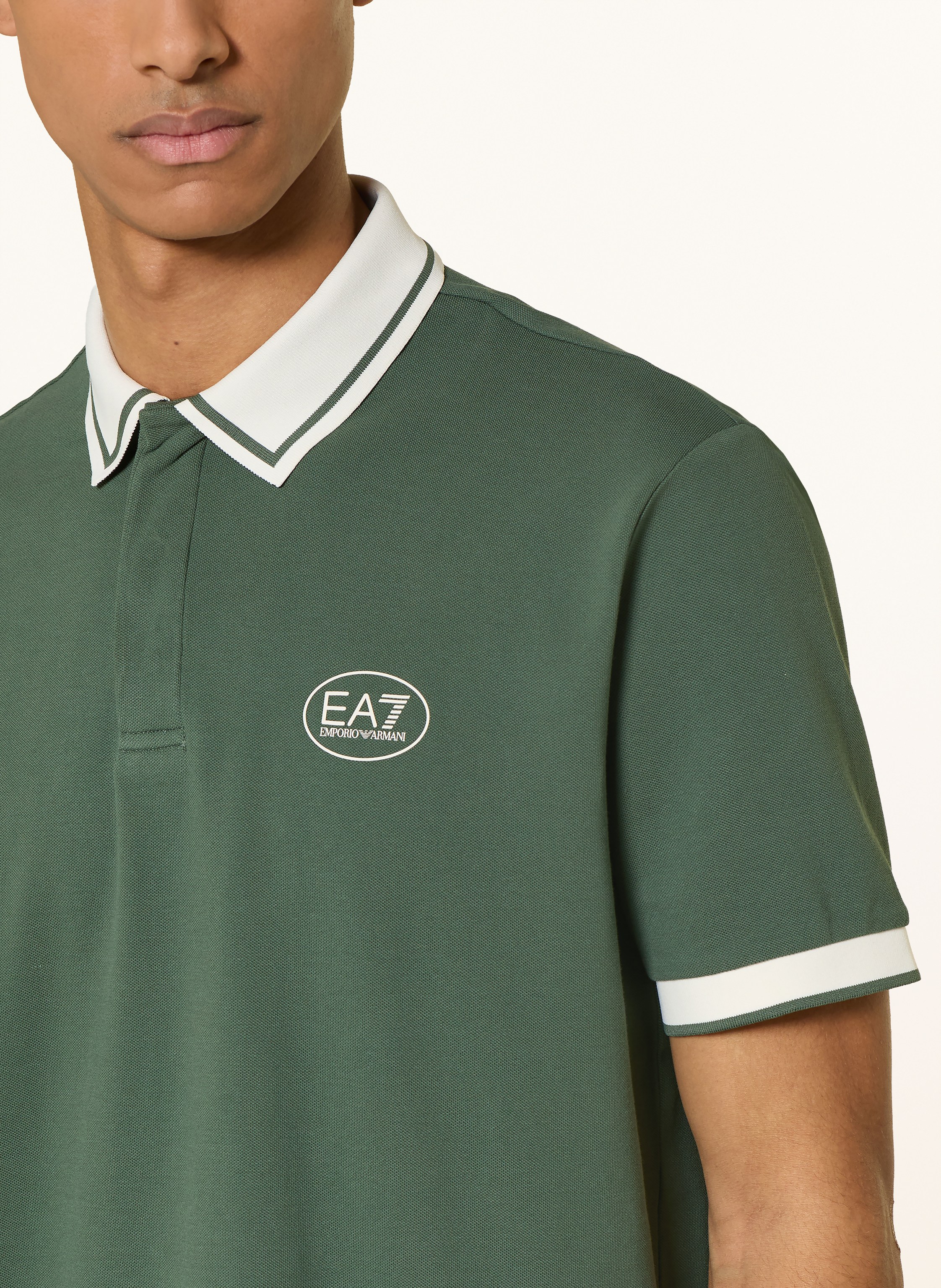 Thumbnail - ea7 Emporio Armani Piqué-Poloshirt Regular Fit gruen