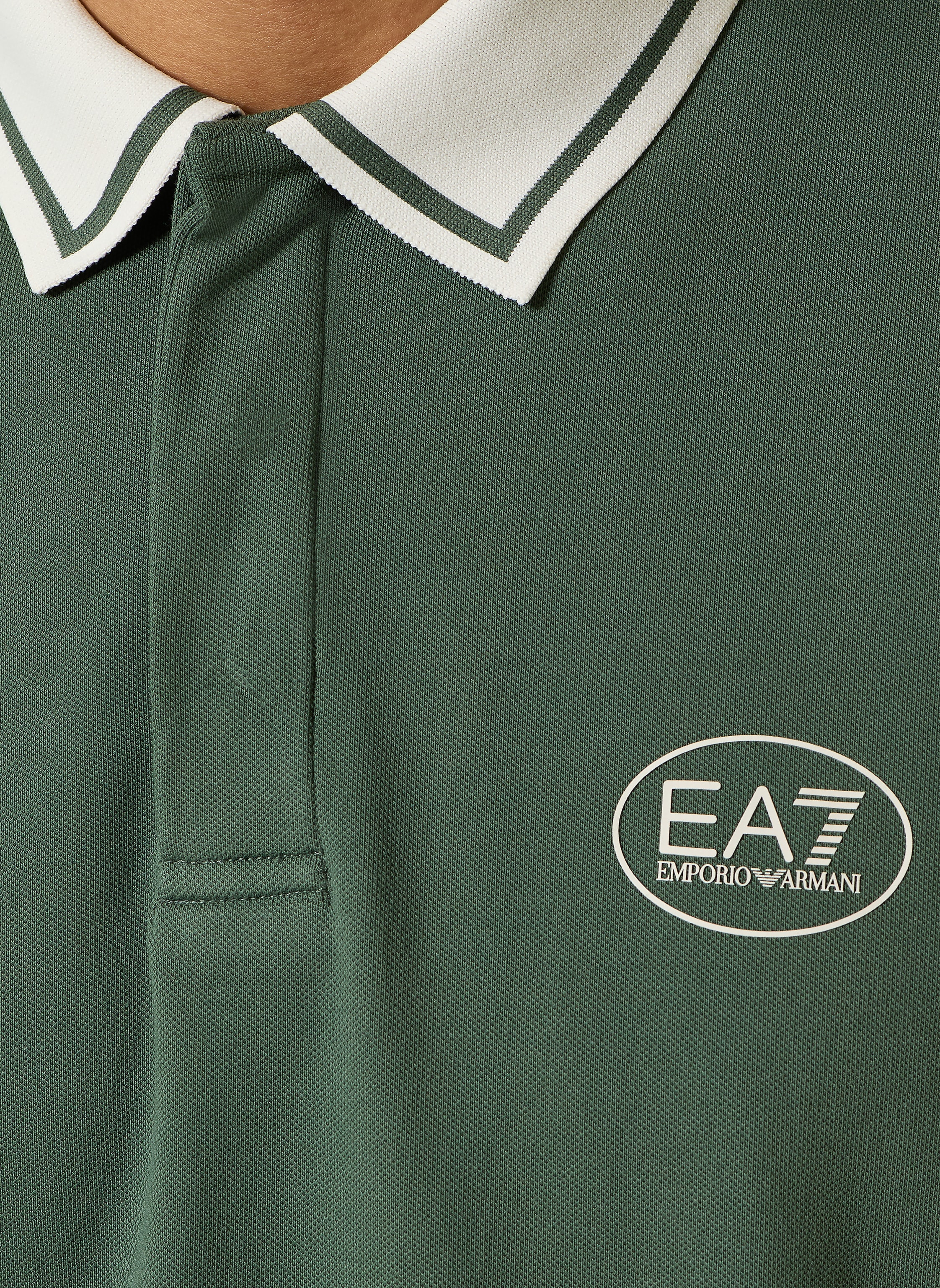 Thumbnail - ea7 Emporio Armani Piqué-Poloshirt Regular Fit gruen