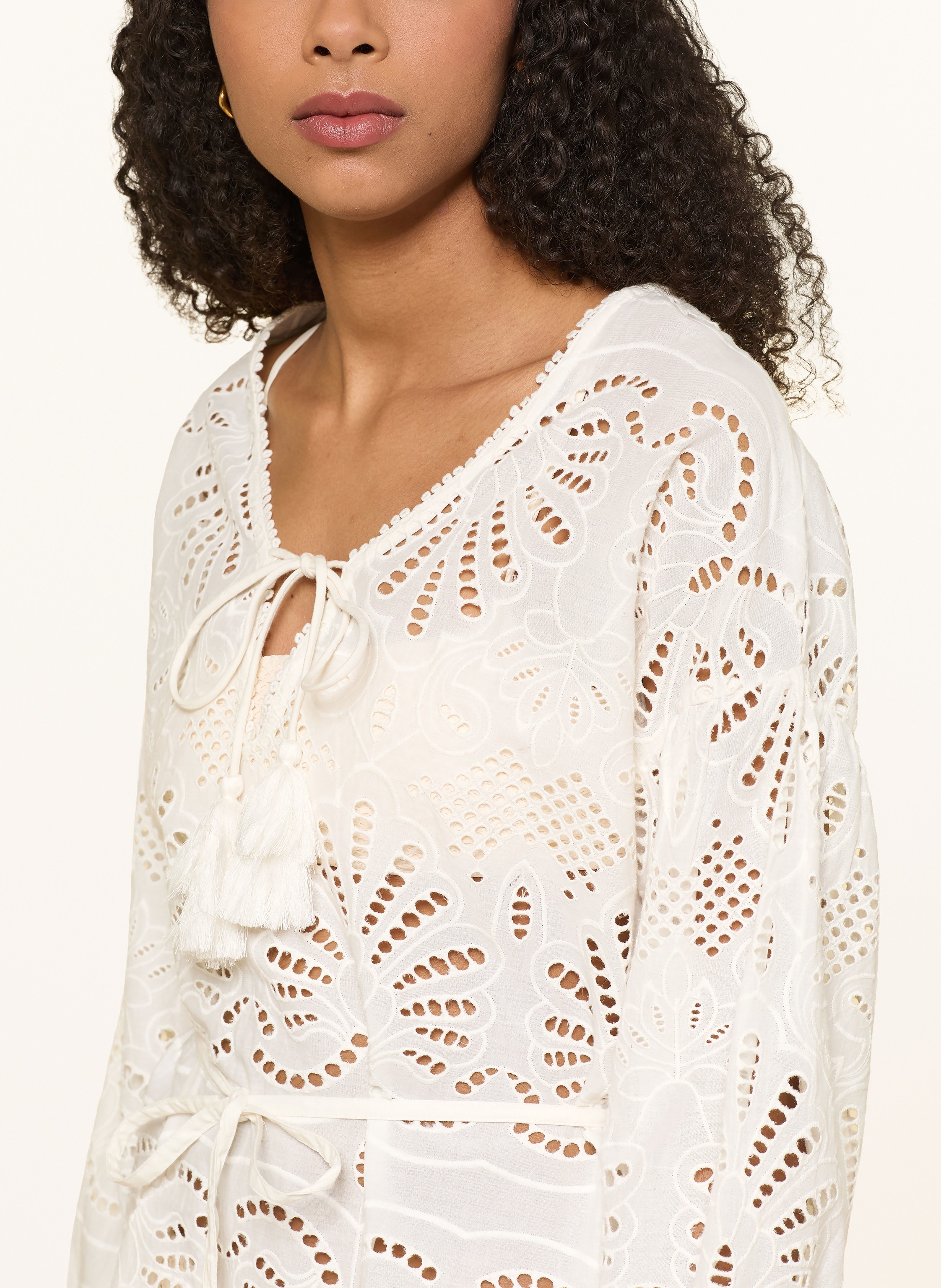 Thumbnail - Mrs & Hugs Strandkleid Aus Lochspitze weiss