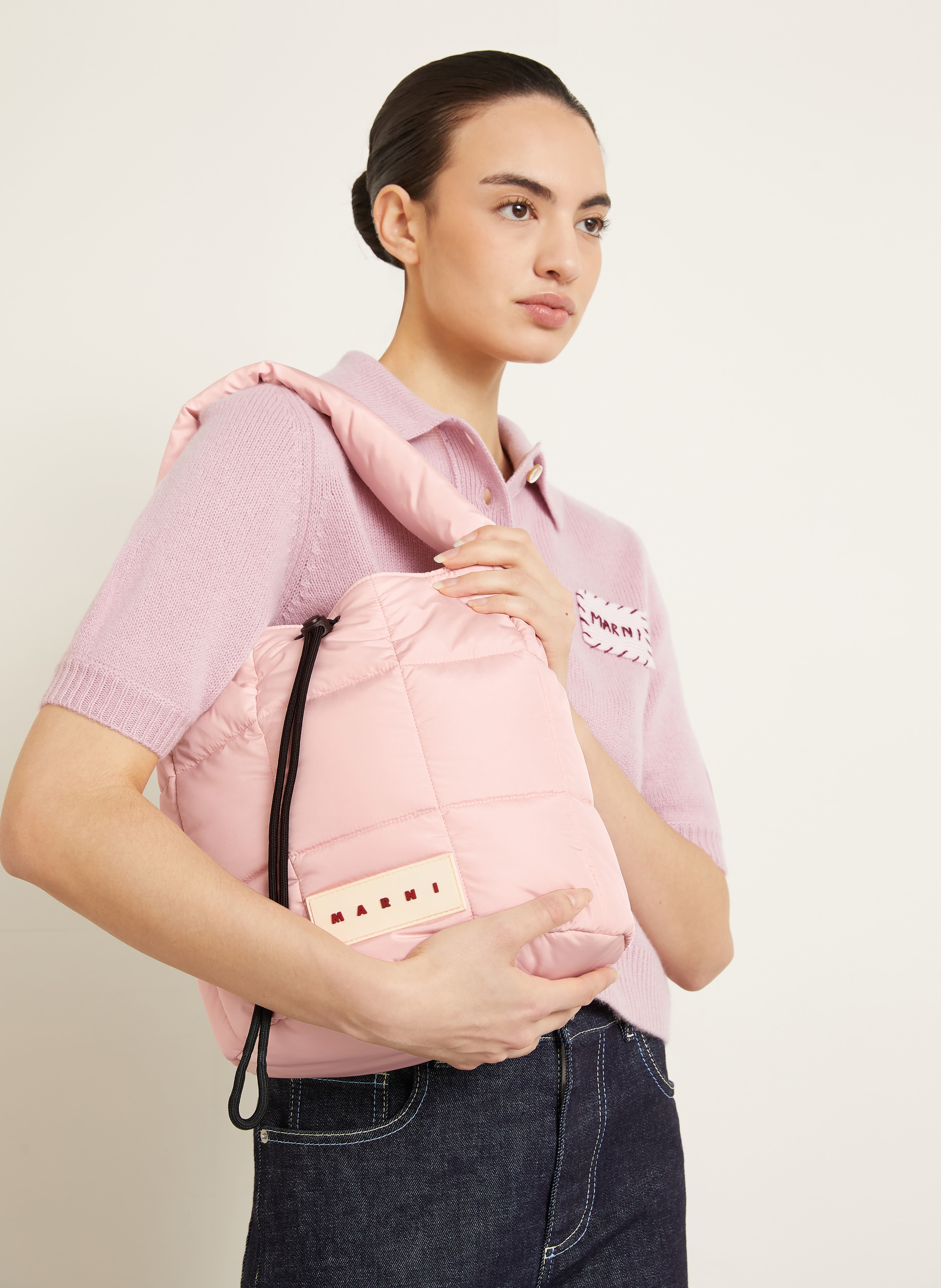 Thumbnail - Marni Beuteltasche rosa