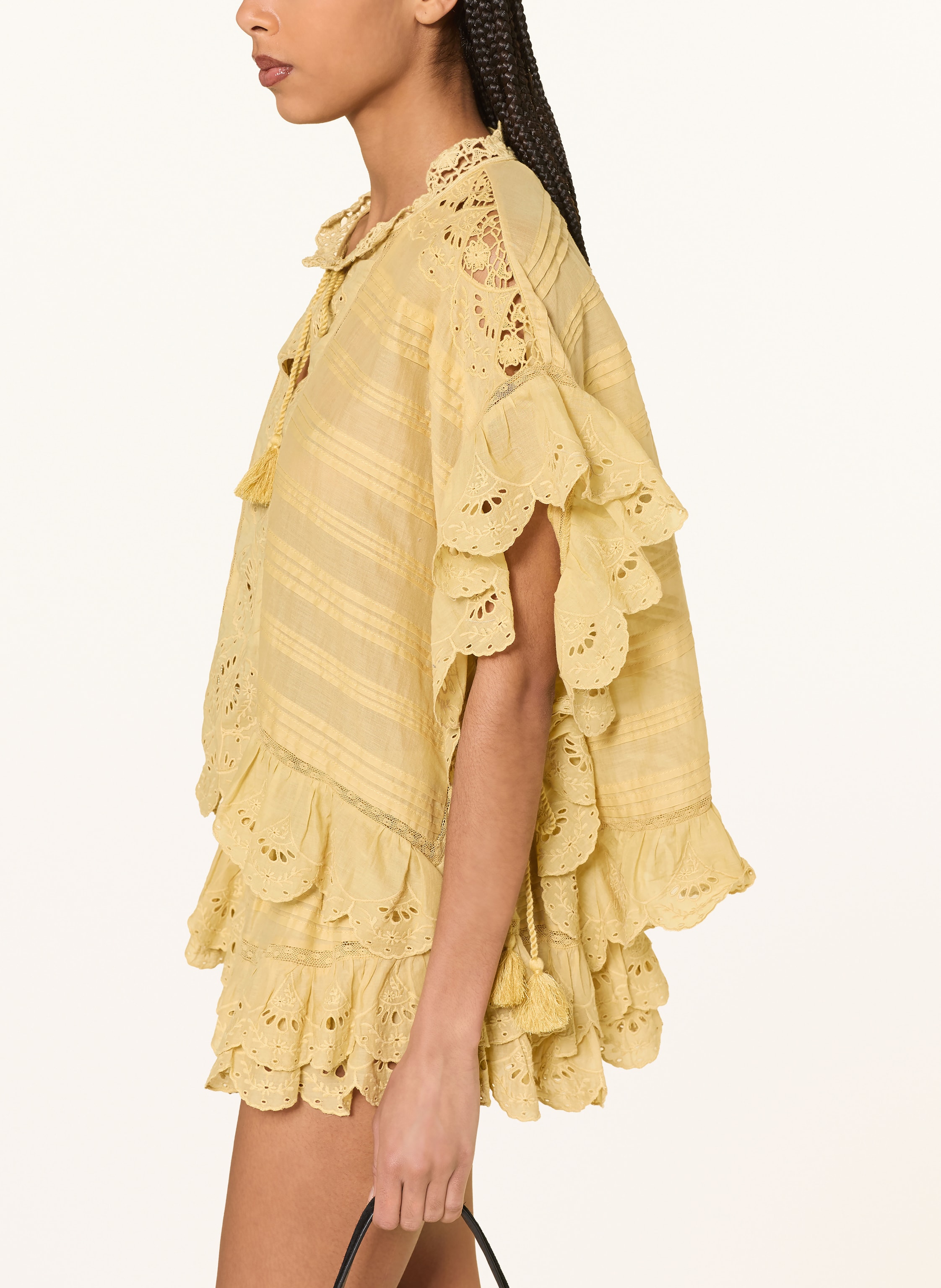 Thumbnail - Marant Étoile Blusenshirt Payton Mit Lochspitze beige