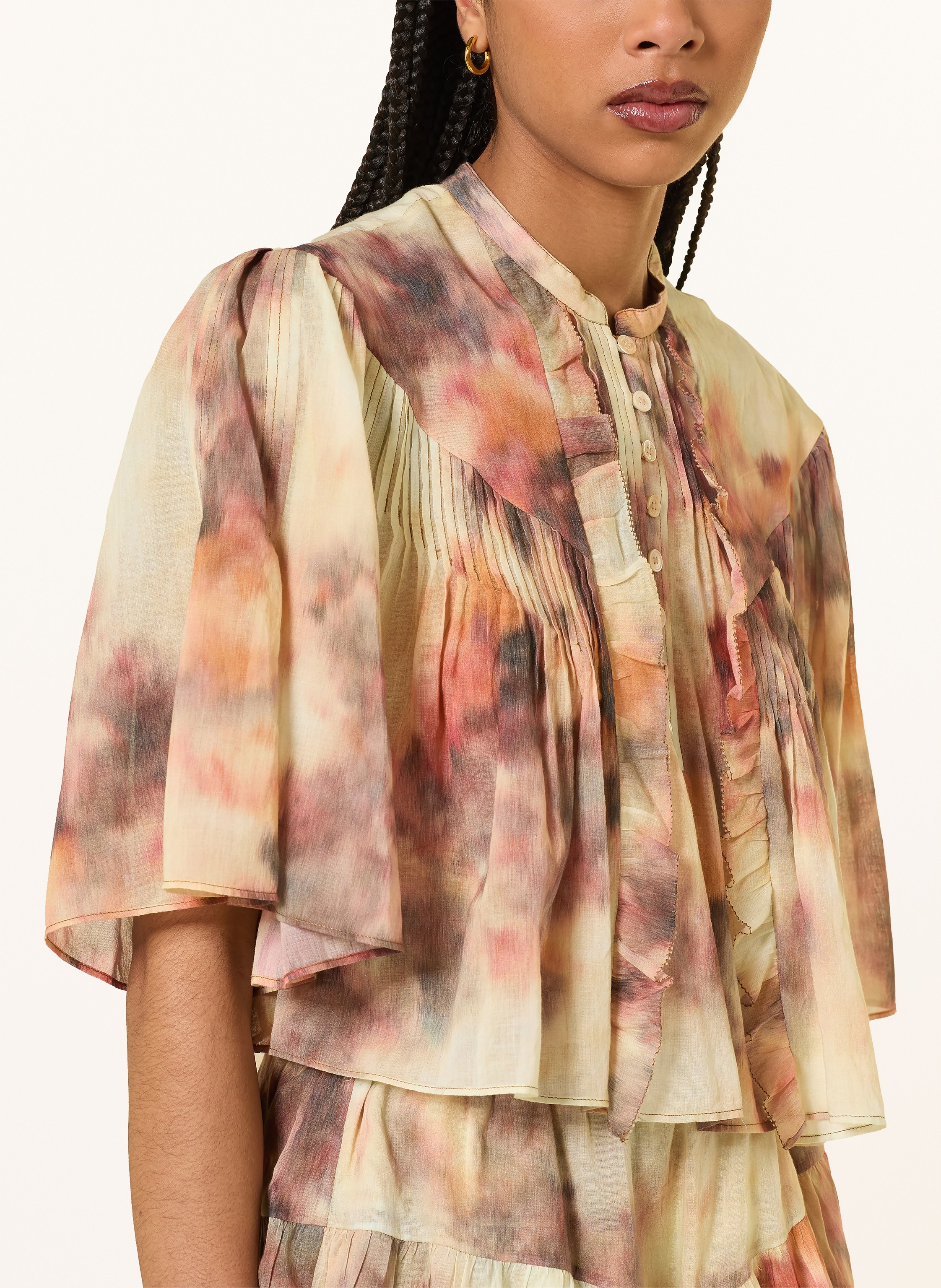 Thumbnail - Marant Étoile Blusenshirt Veelia Mit Rüschen beige