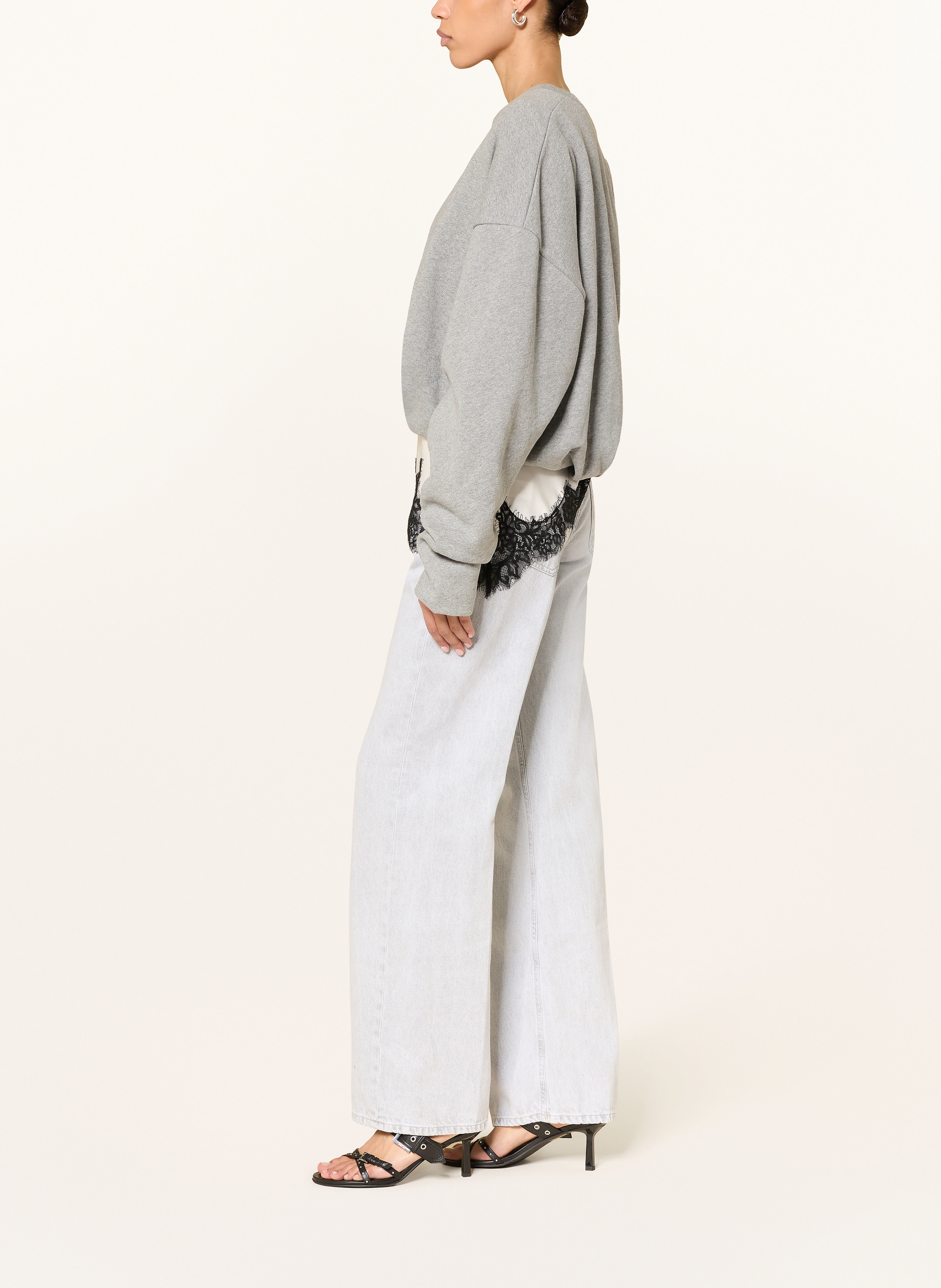 Thumbnail - Dondup Wide Leg Jeans Jacklyn grau