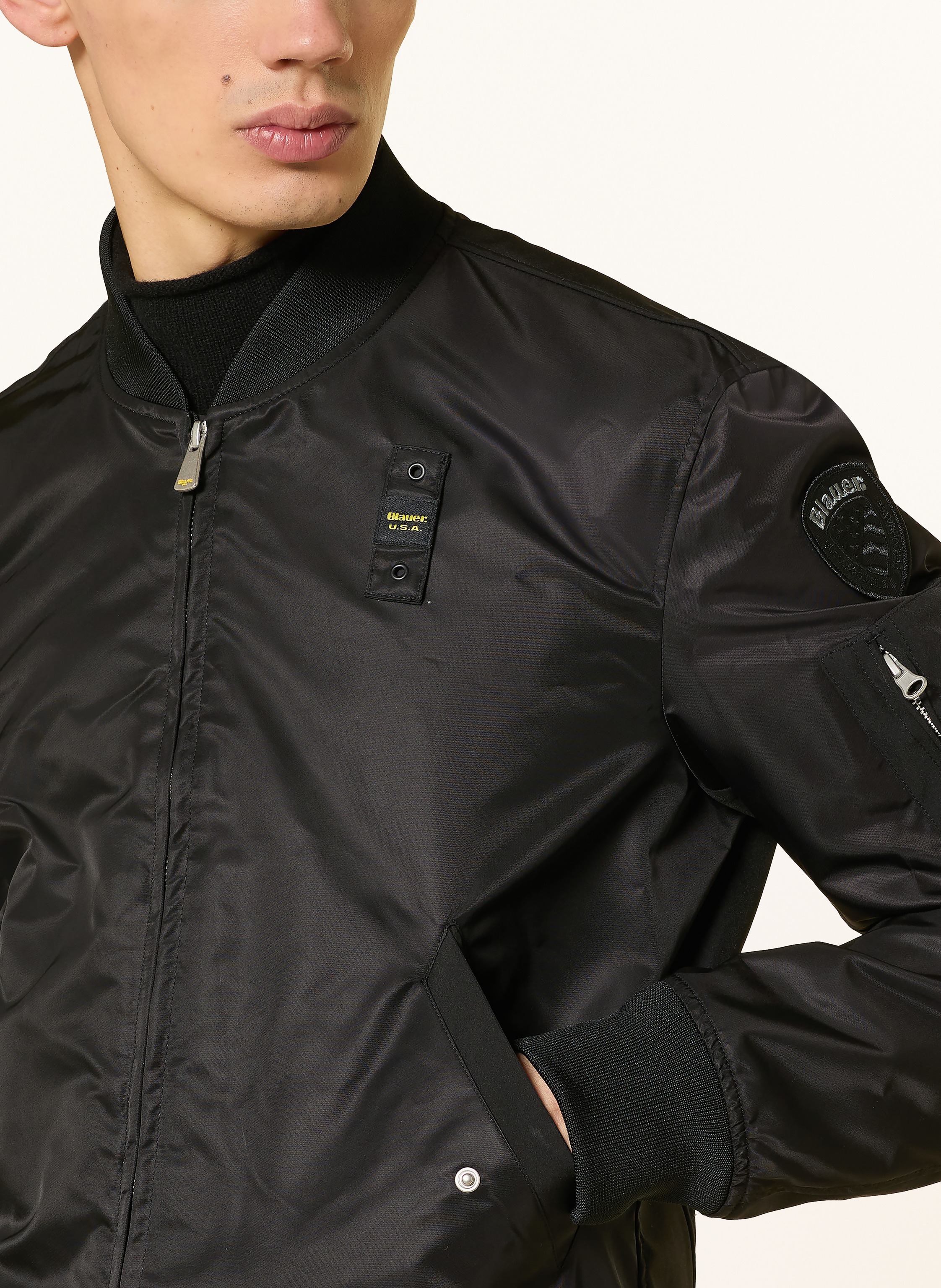 Thumbnail - Blauer Blouson Rocky schwarz