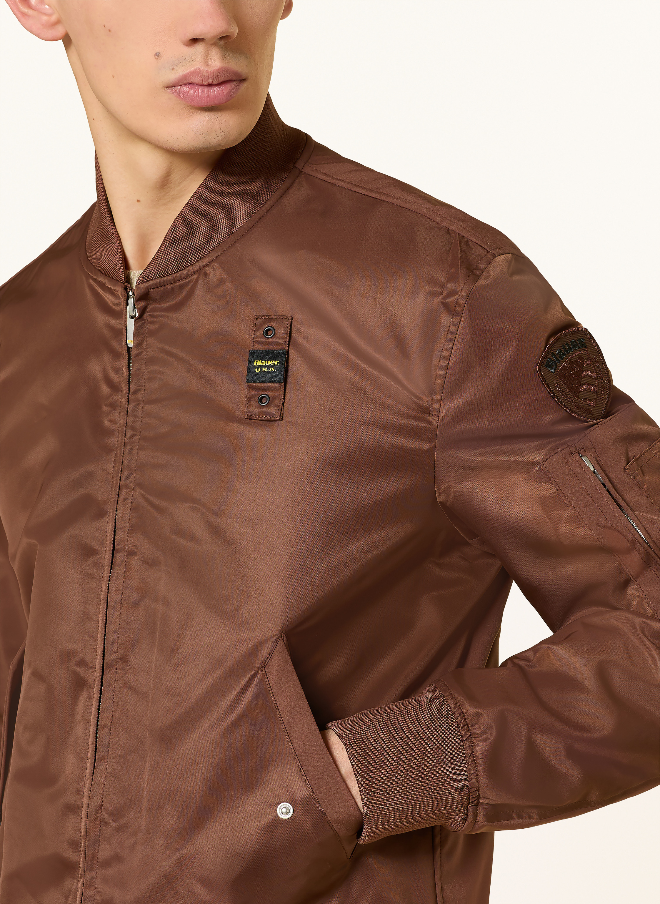 Thumbnail - Blauer Blouson Rocky braun