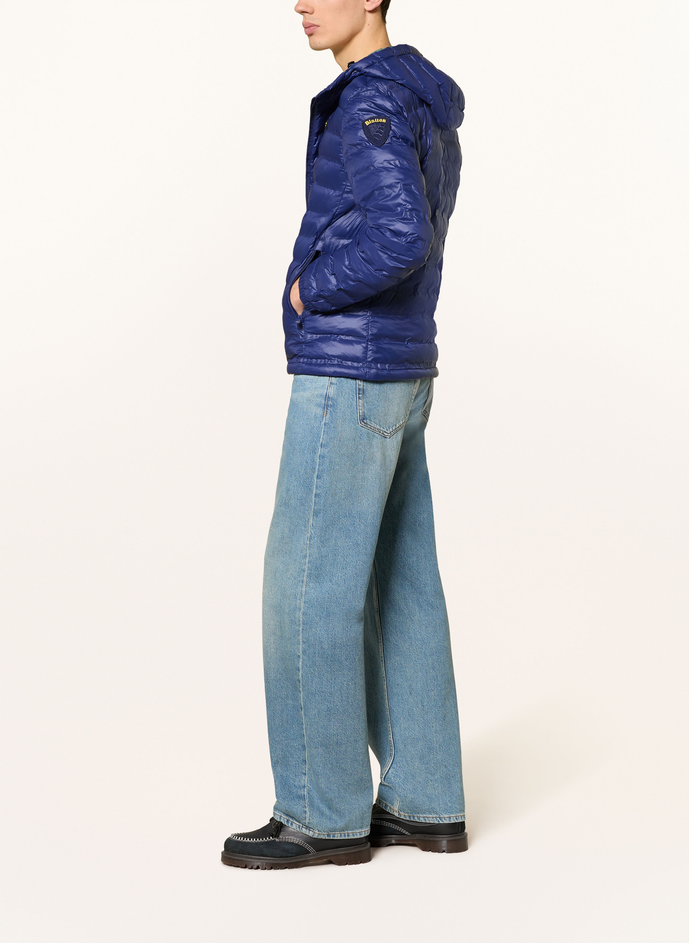 Thumbnail - Blauer Steppjacke Charles blau