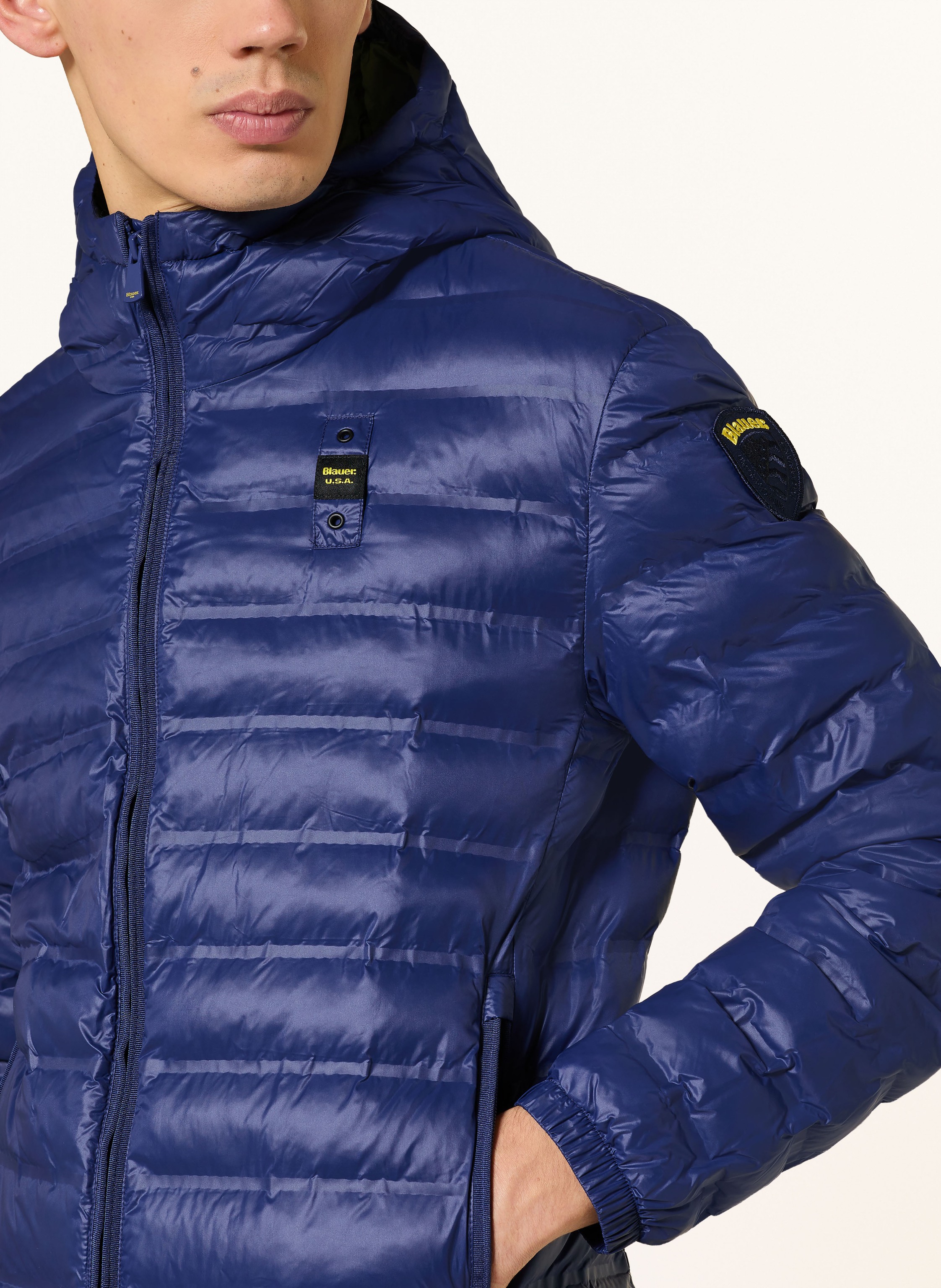 Thumbnail - Blauer Steppjacke Charles blau