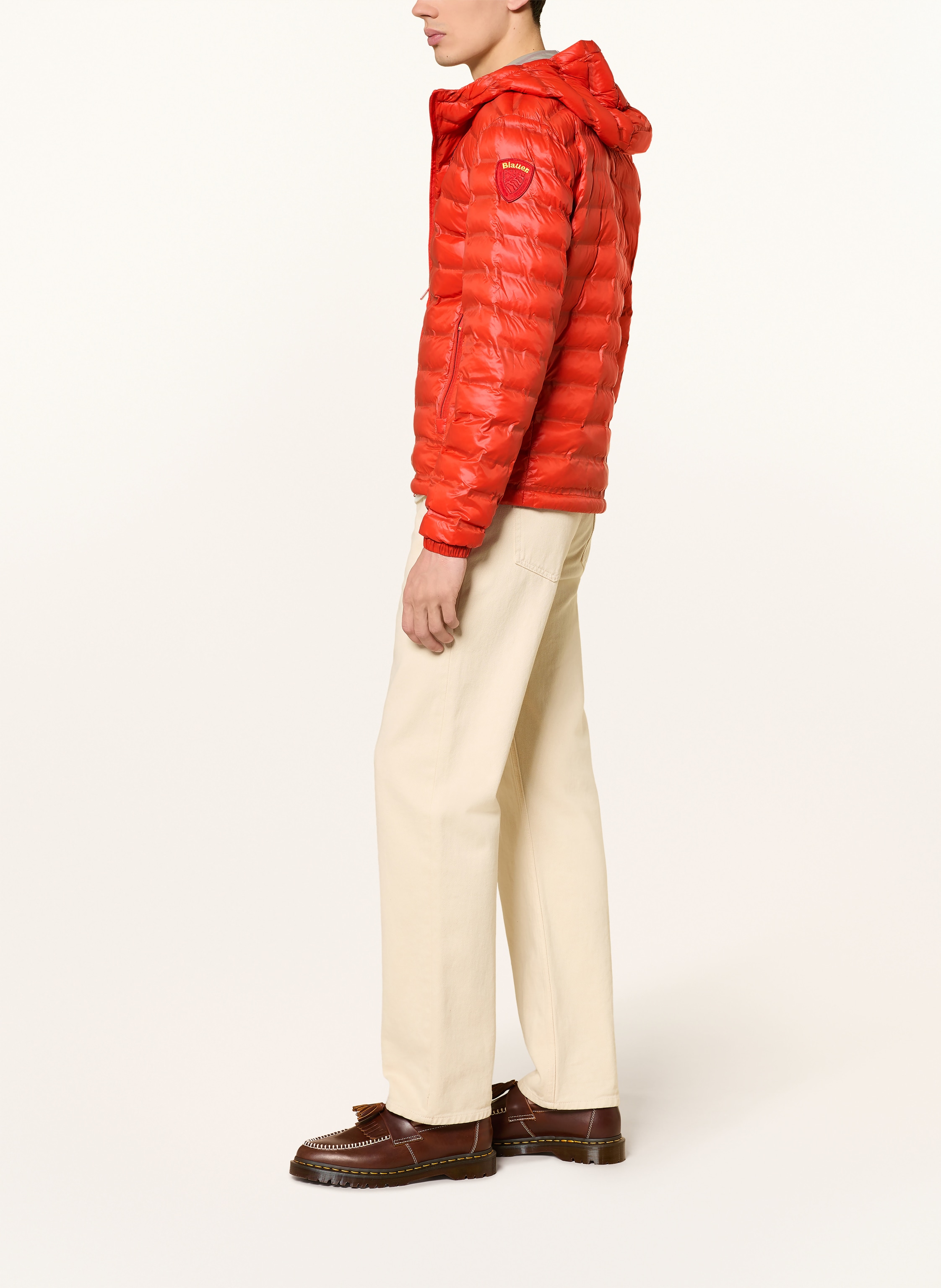 Thumbnail - Blauer Steppjacke Charles orange