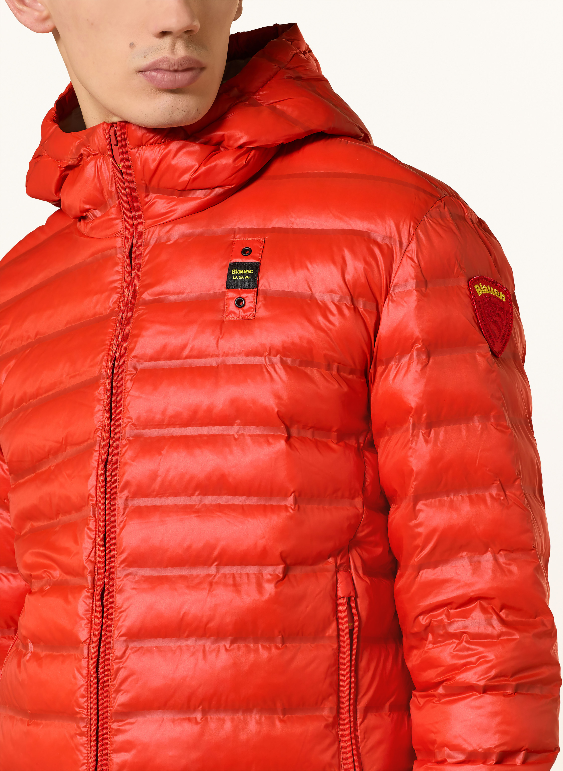 Thumbnail - Blauer Steppjacke Charles orange