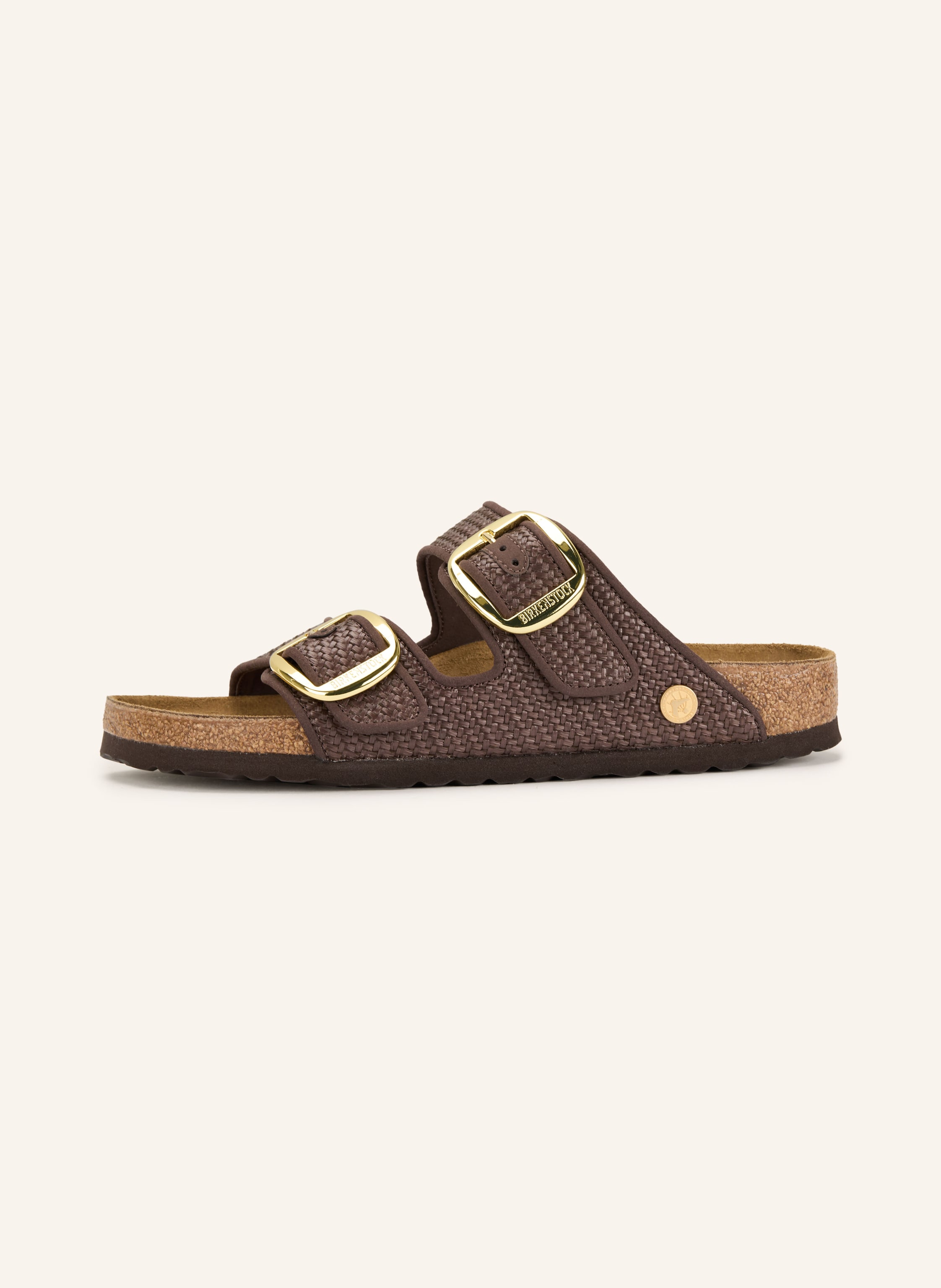 Thumbnail - Birkenstock Pantoletten Arizona Big Buckle Raffia braun