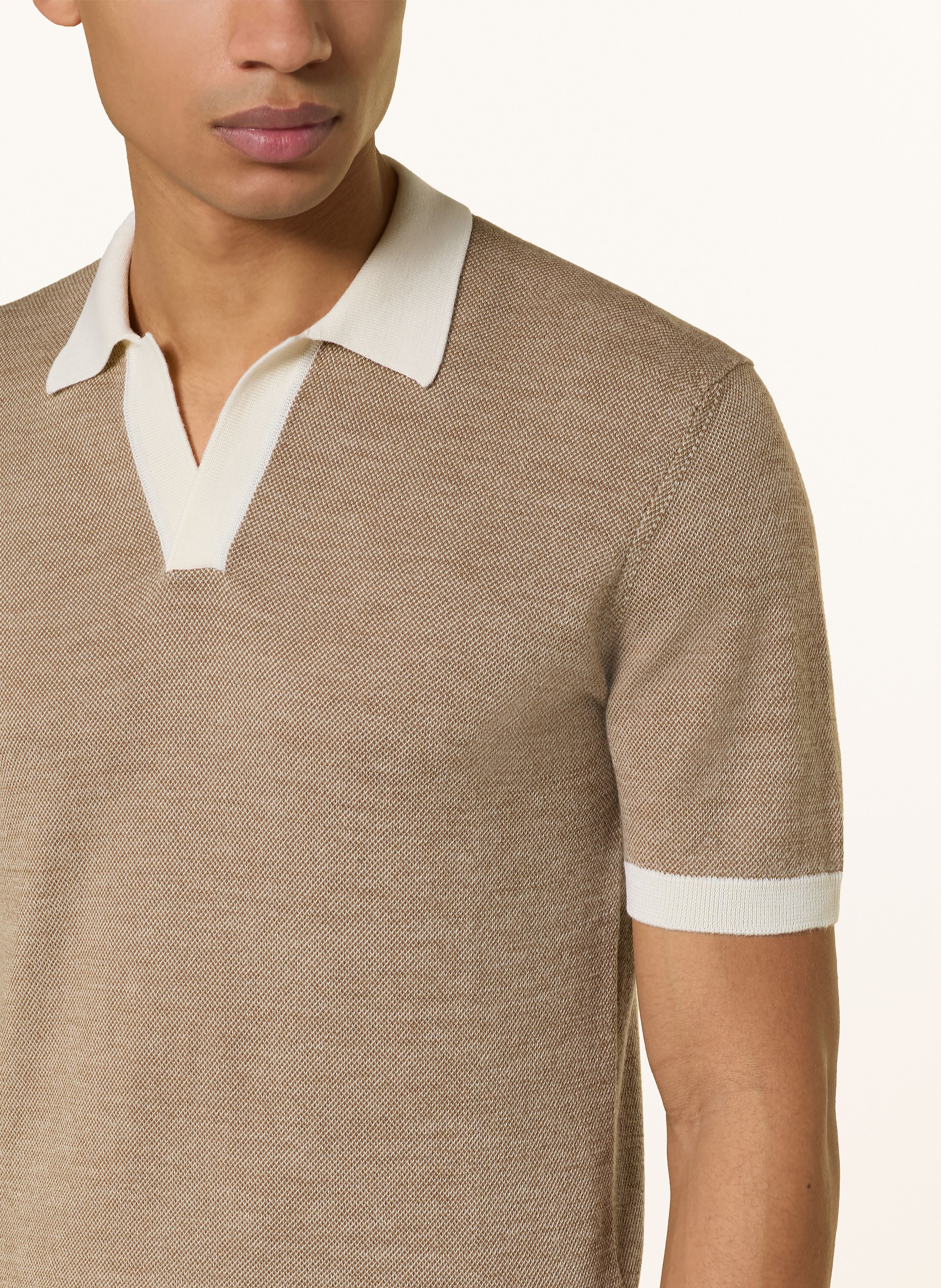 Thumbnail - Orlebar Brown Strick-Poloshirt Horton beige