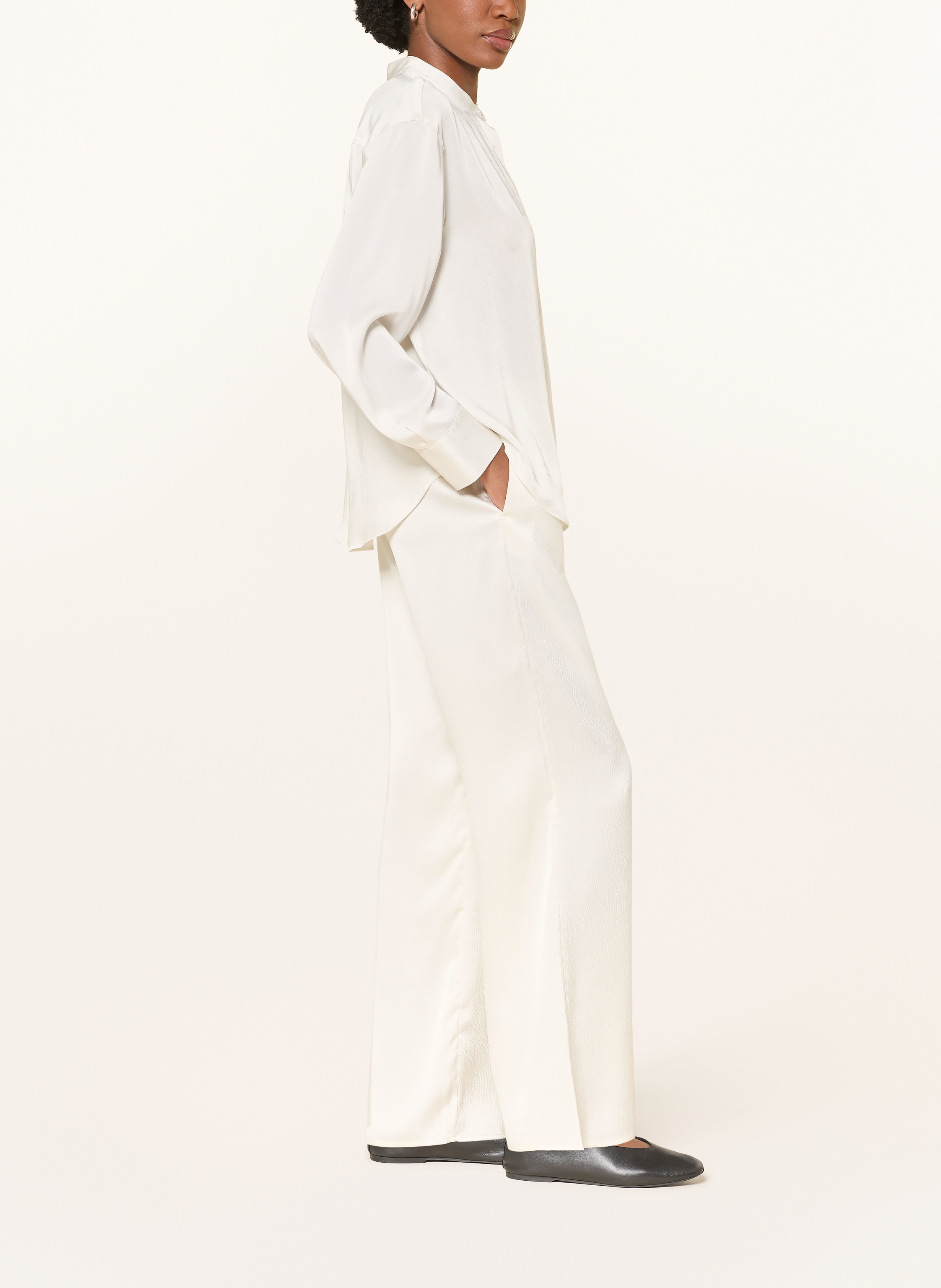 Thumbnail - Calvin Klein Marlenehose Hammered weiss