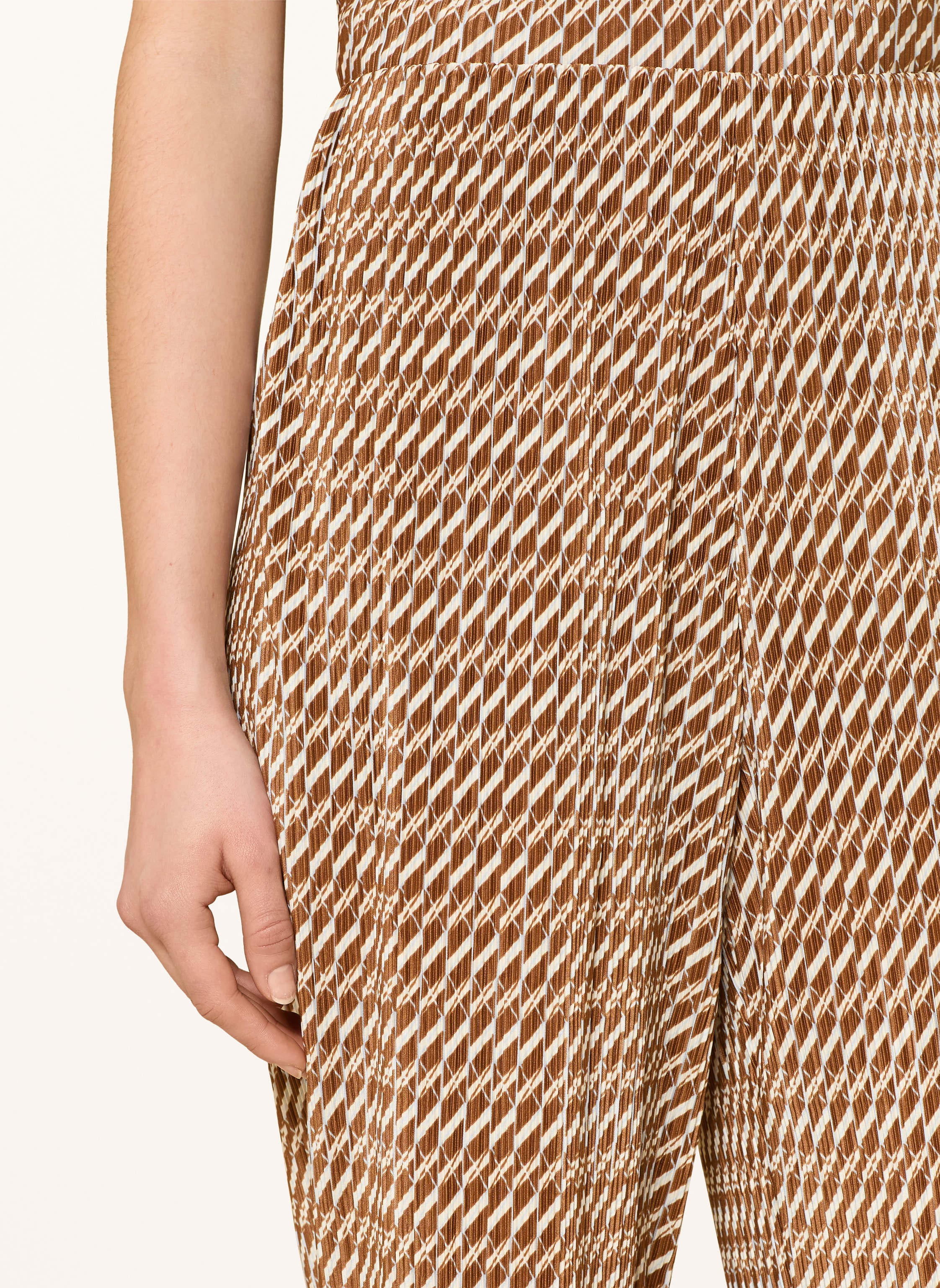 Thumbnail - Calvin Klein Jerseyhose Mit Plissees braun