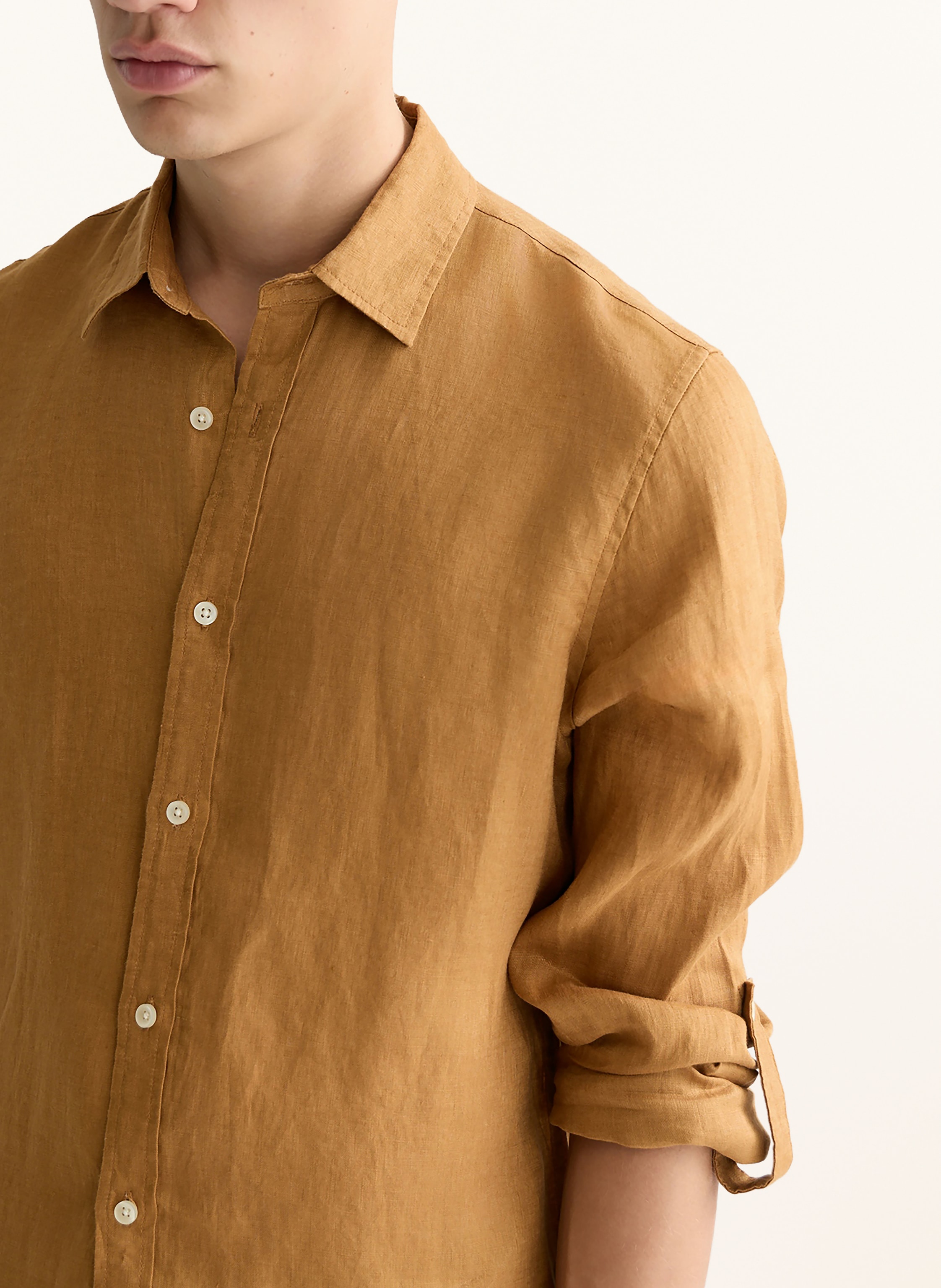 Thumbnail - Scotch & Soda Leinenhemd Regular Fit braun