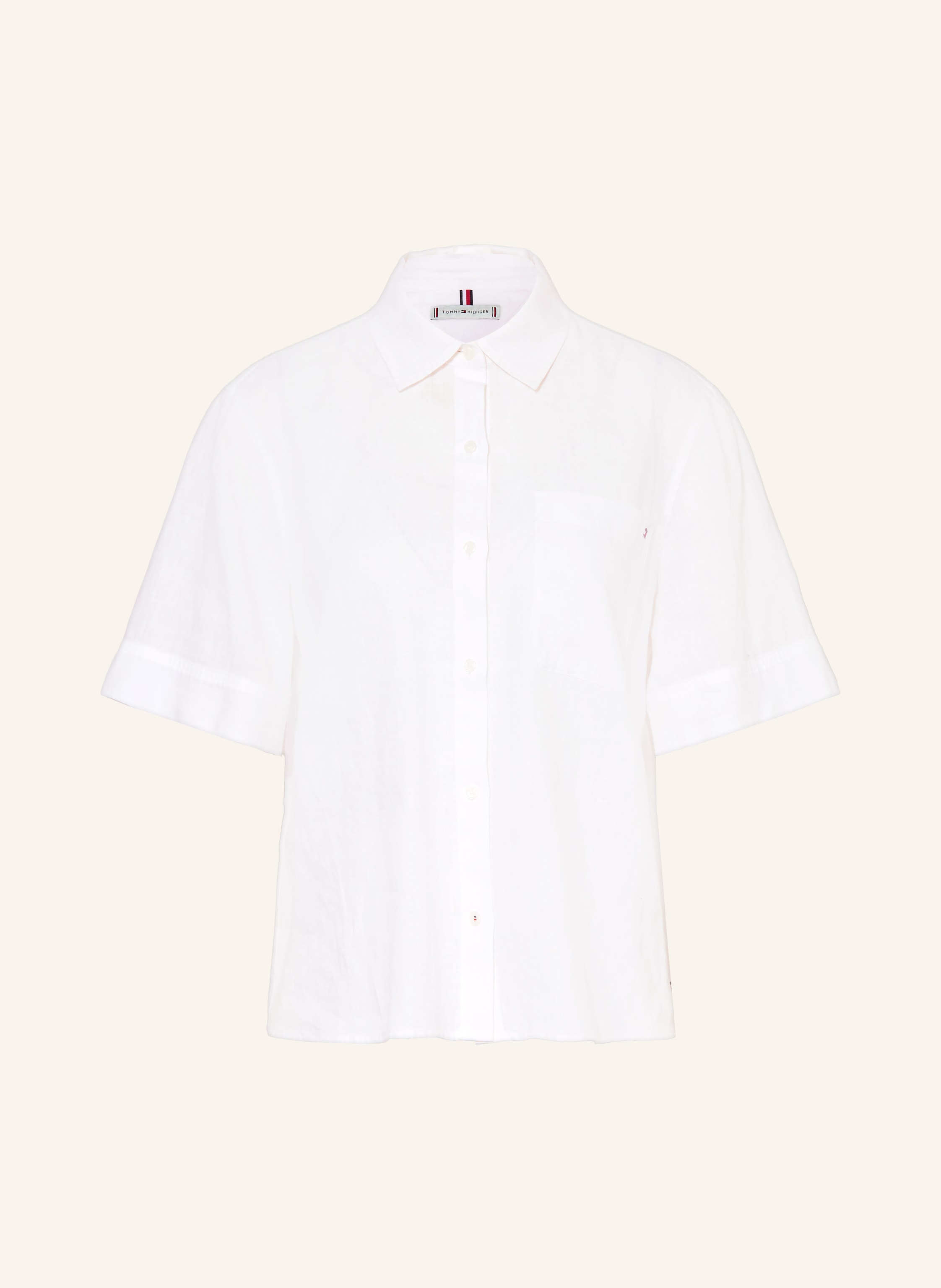 Tommy Hilfiger Hemdbluse Aus Leinen weiss