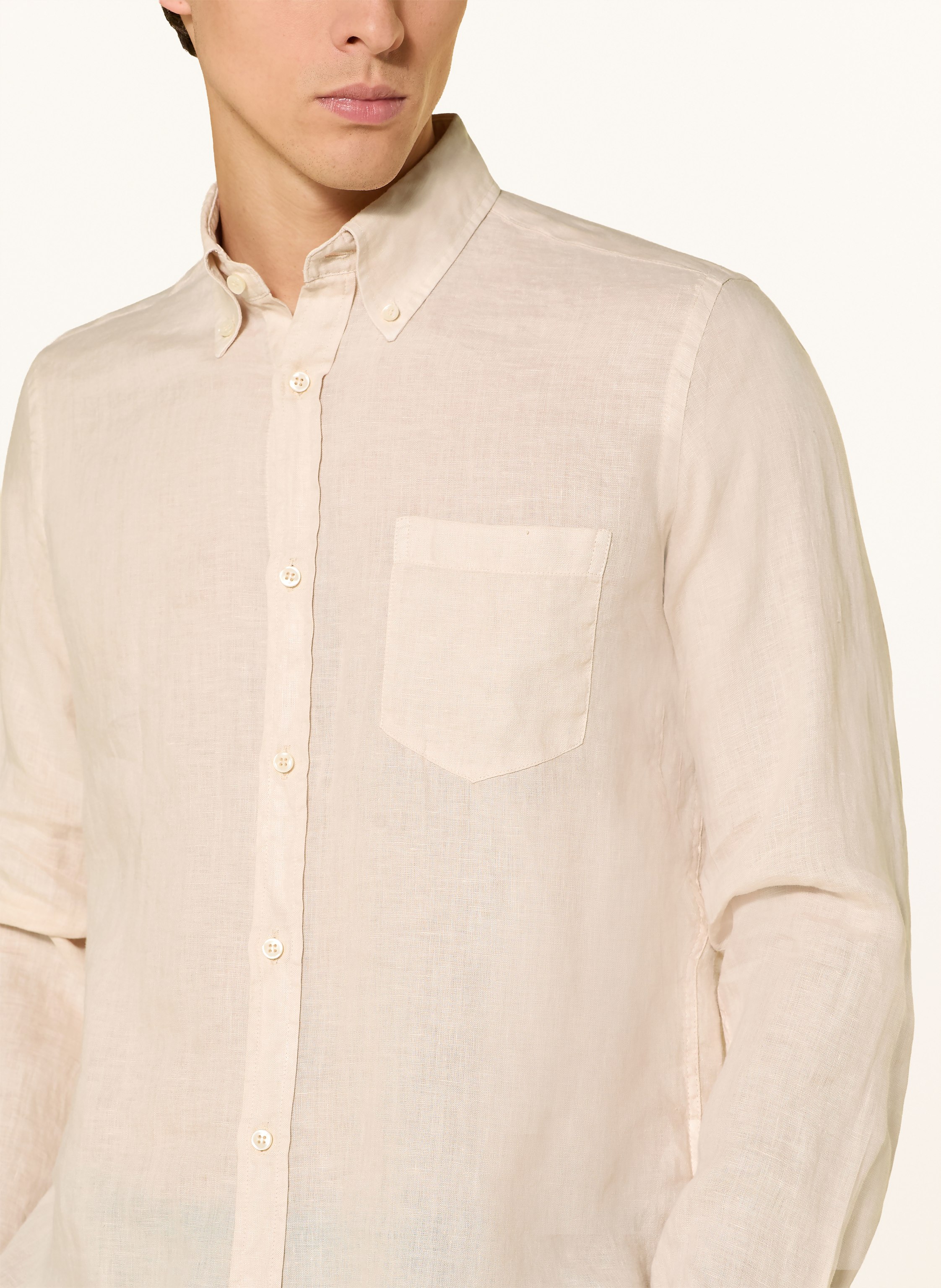 Thumbnail - Paul & Shark Leinenhemd Regular Fit beige