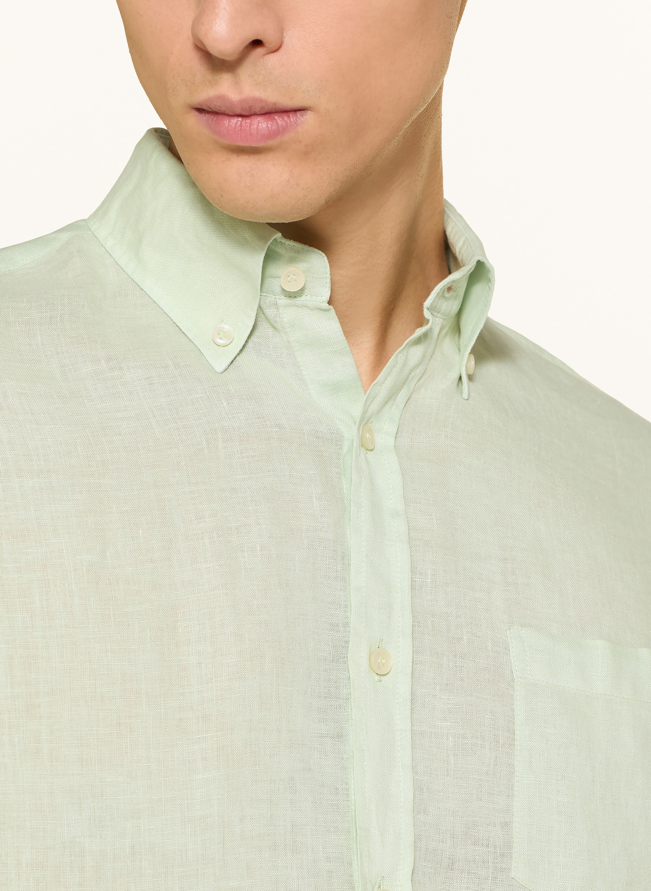 Thumbnail - Paul & Shark Leinenhemd Regular Fit gruen