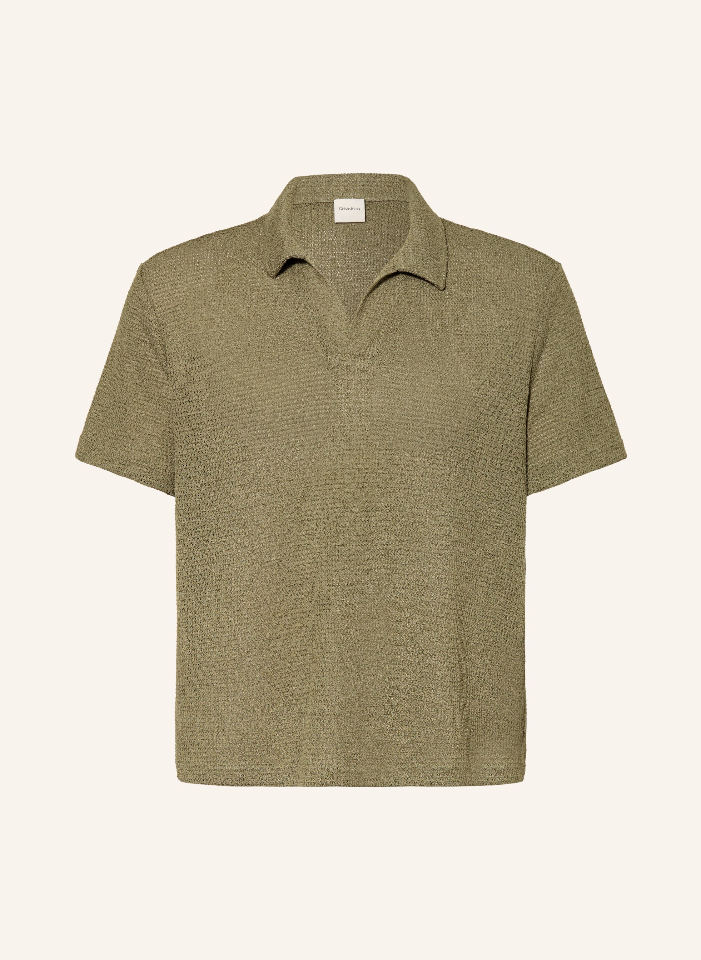 Calvin Klein Strick-Poloshirt gruen