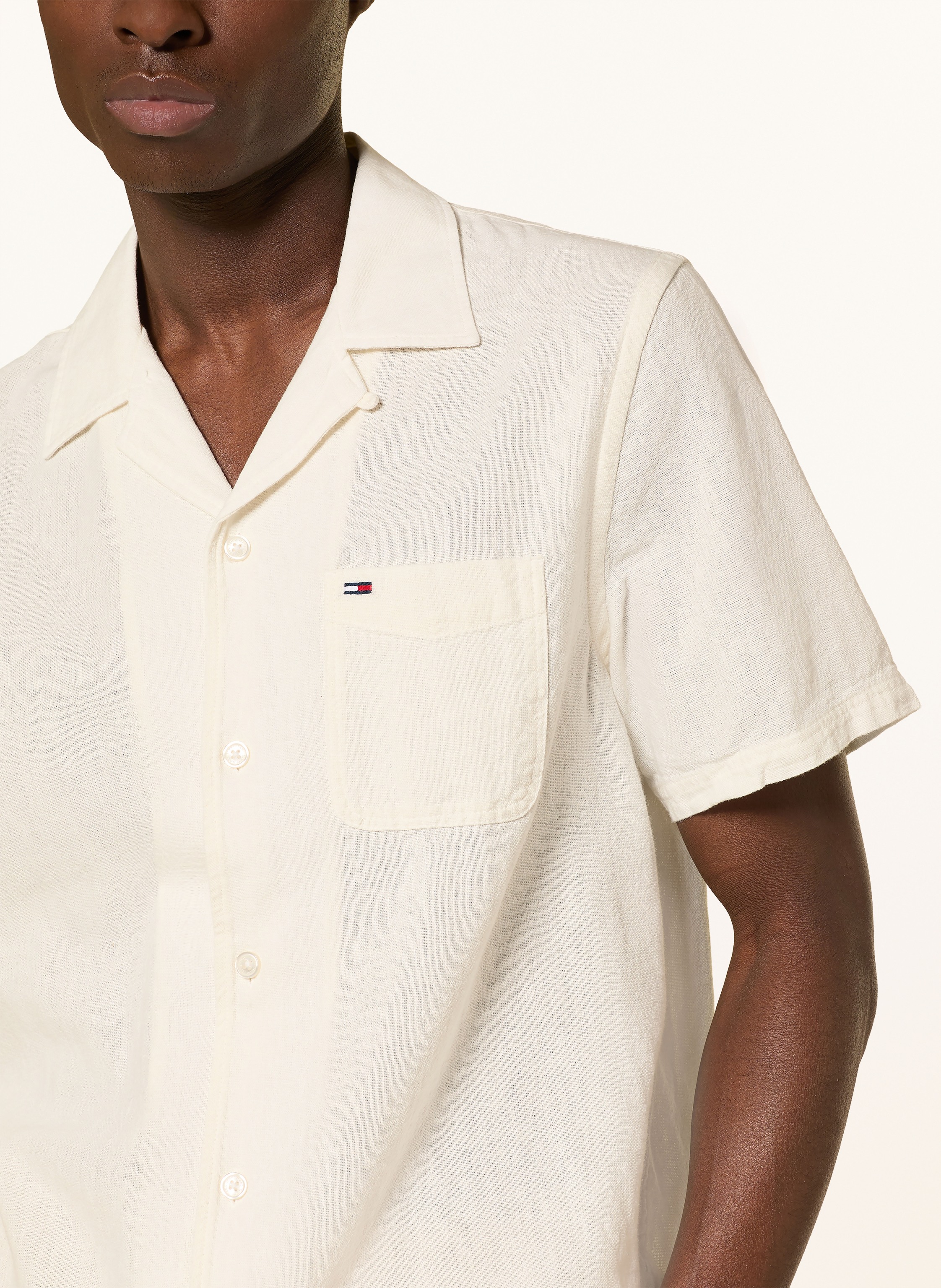 Thumbnail - Tommy Jeans Resorthemd Comfort Fit Mit Leinen weiss