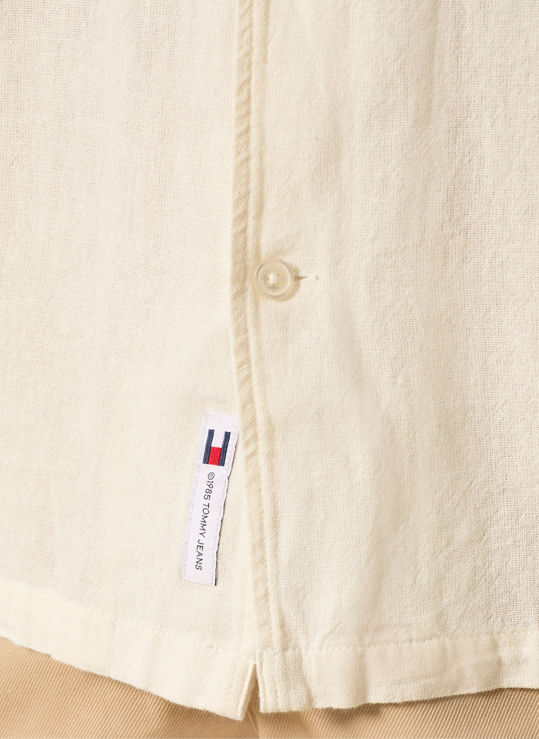 Thumbnail - Tommy Jeans Resorthemd Comfort Fit Mit Leinen weiss