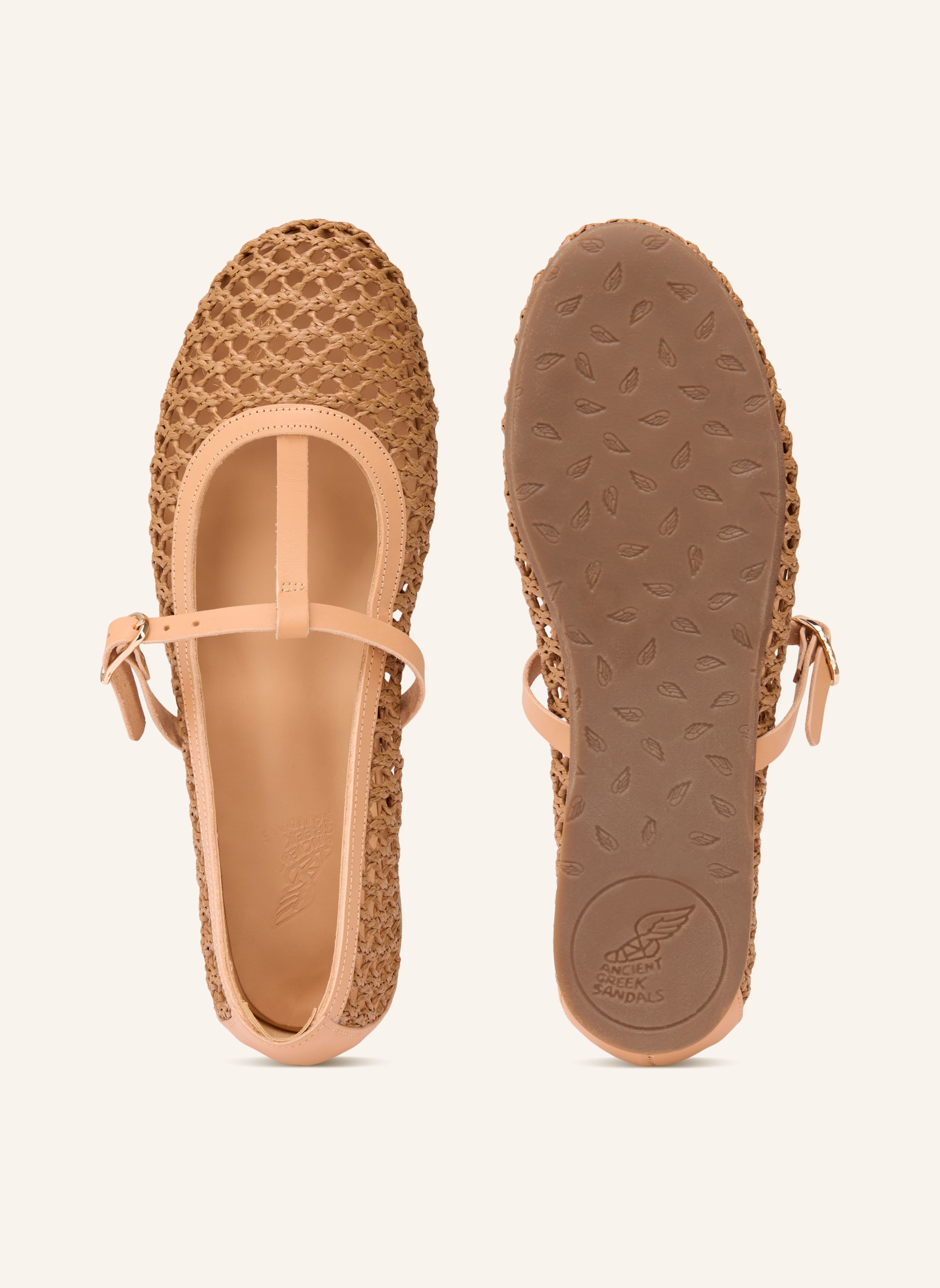 Thumbnail - Ancient Greek Sandals Ballerinas Aerati braun