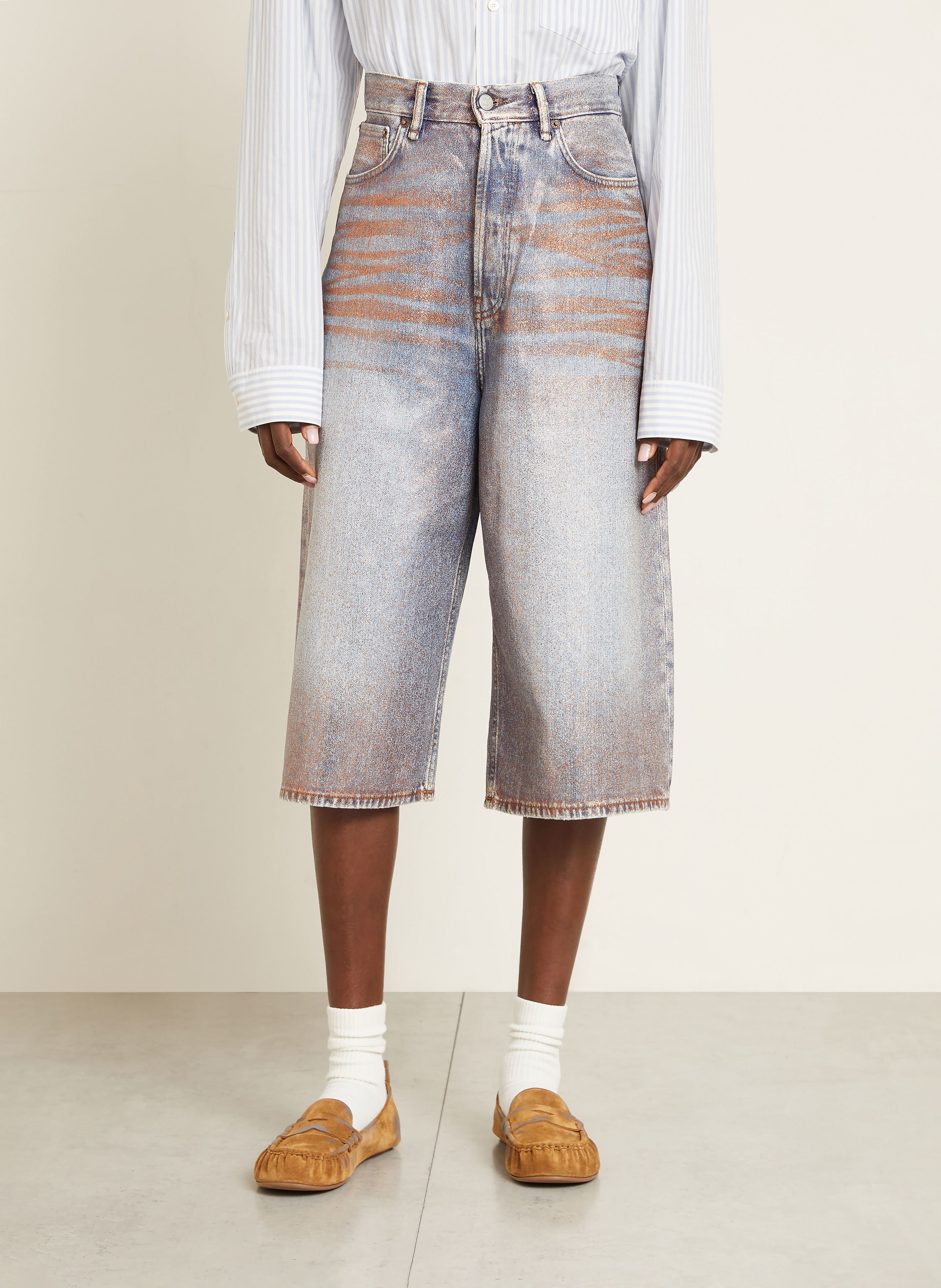 Thumbnail - Acne Studios Jeansshorts blau