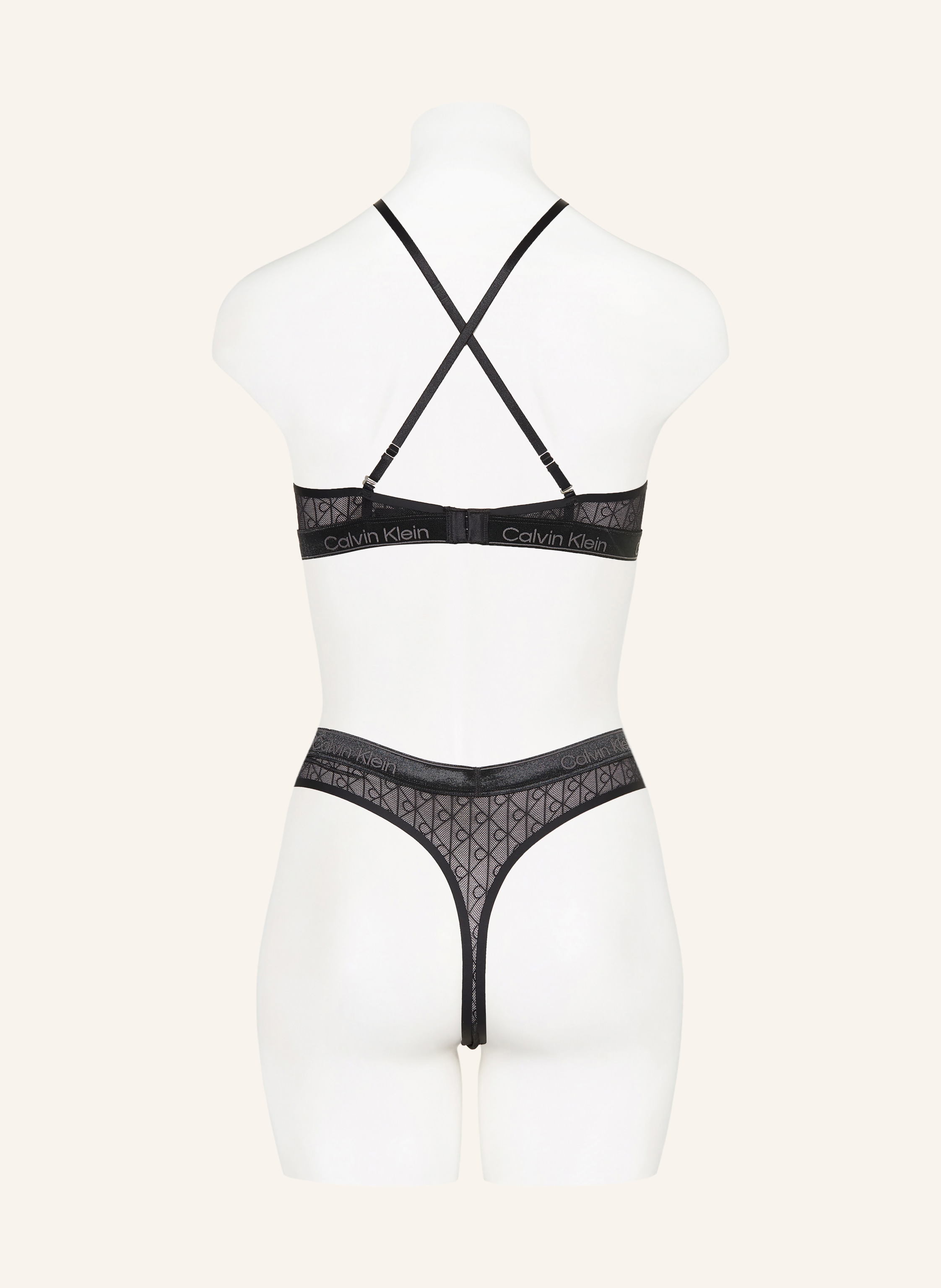 Thumbnail - Calvin Klein Schalen-Bh Icon Lace Metallic schwarz