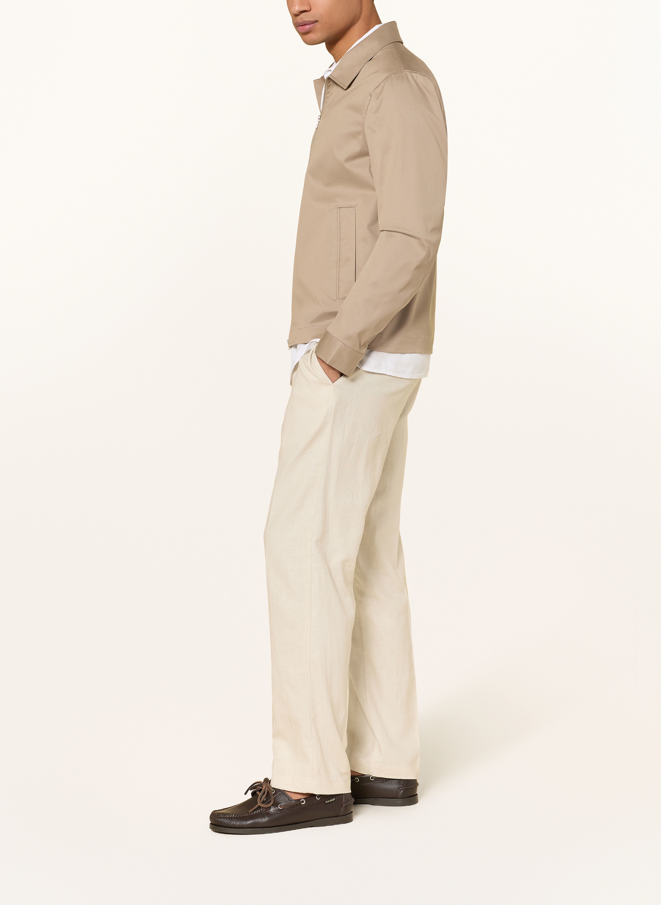 Thumbnail - Calvin Klein Hose Im Jogging-Stil Straight Fit Mit Leinen weiss