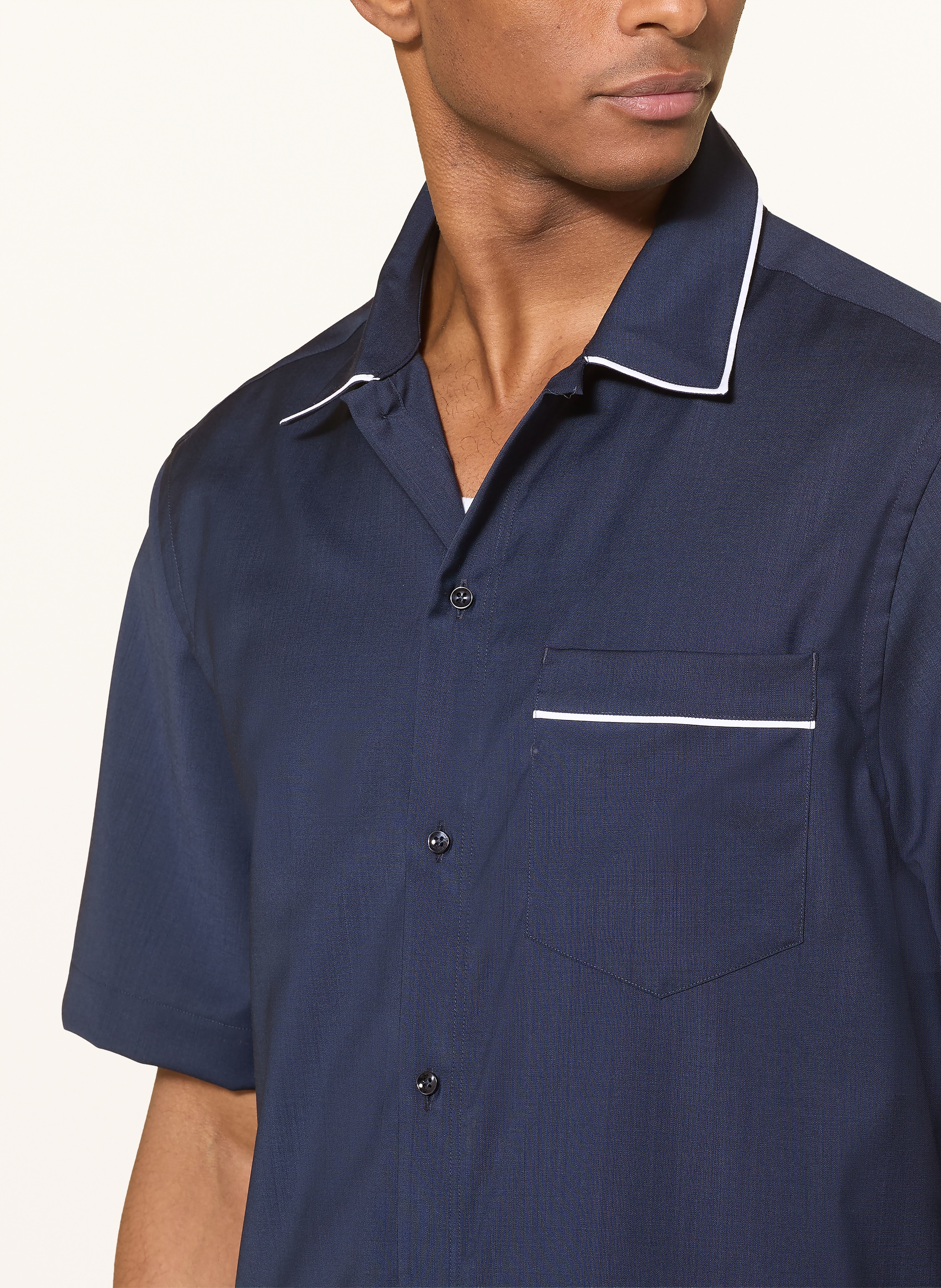 Thumbnail - Tommy Hilfiger Kurzarm-Hemd Relaxed Fit blau