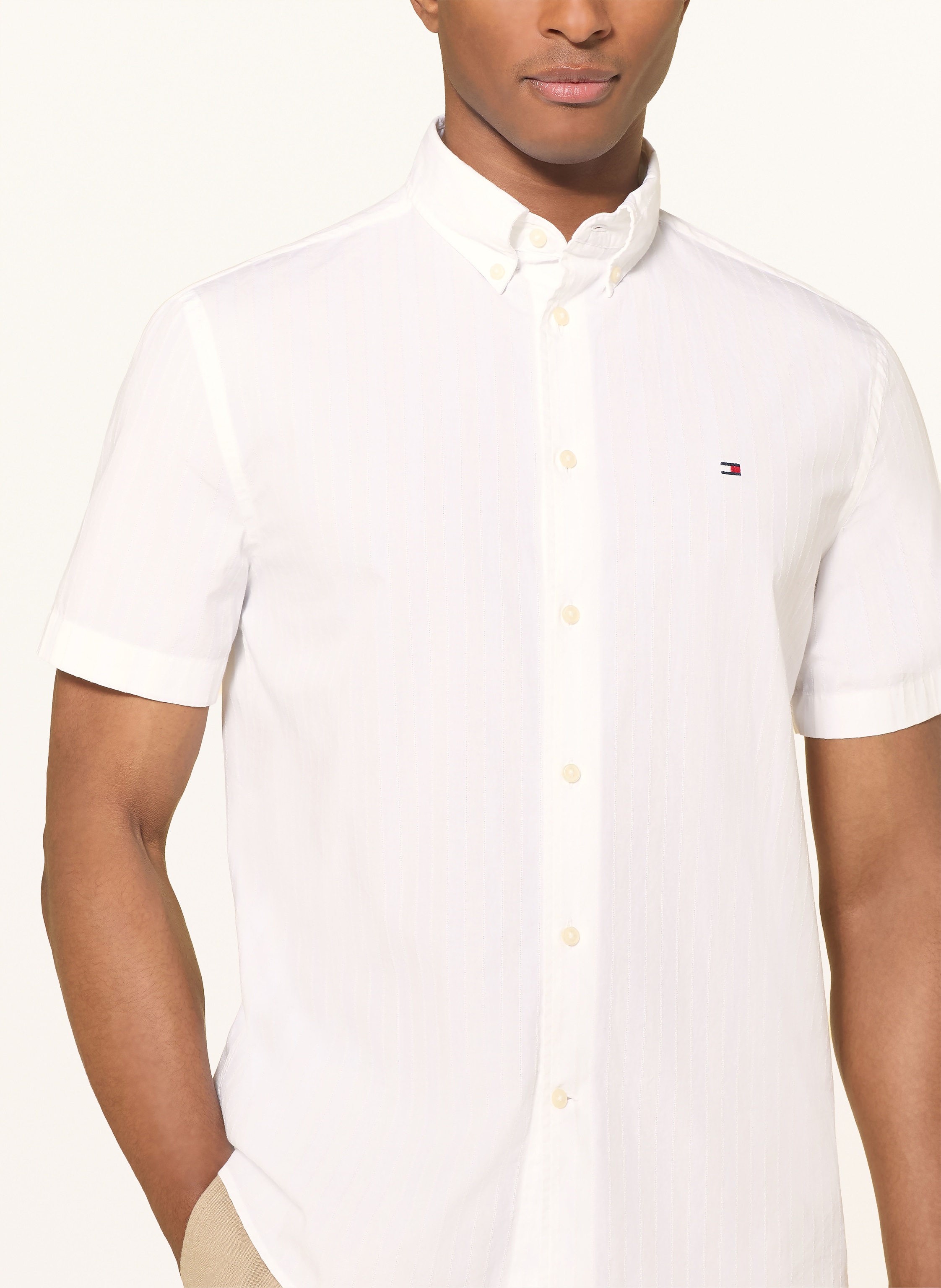 Thumbnail - Tommy Hilfiger Kurzarm-Hemd Regular Fit weiss