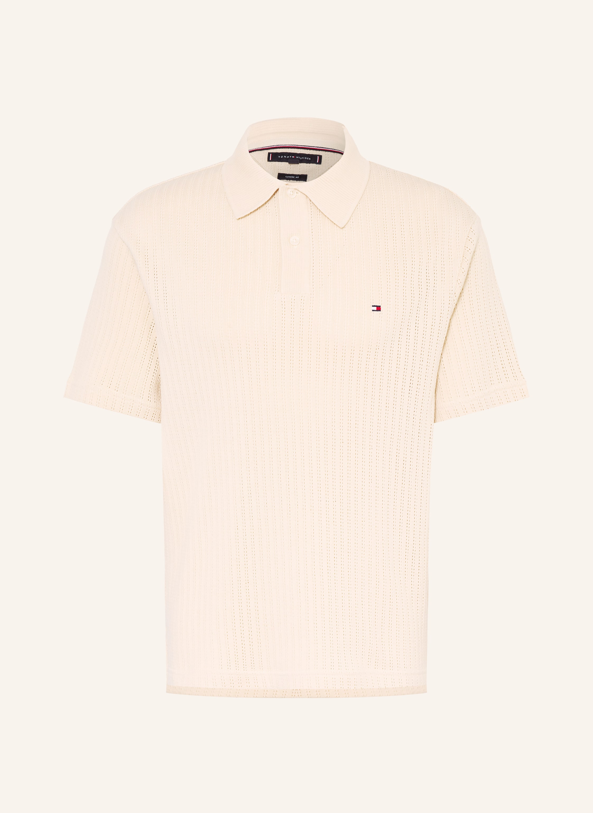 Tommy Hilfiger Strick-Poloshirt Classic Fit beige