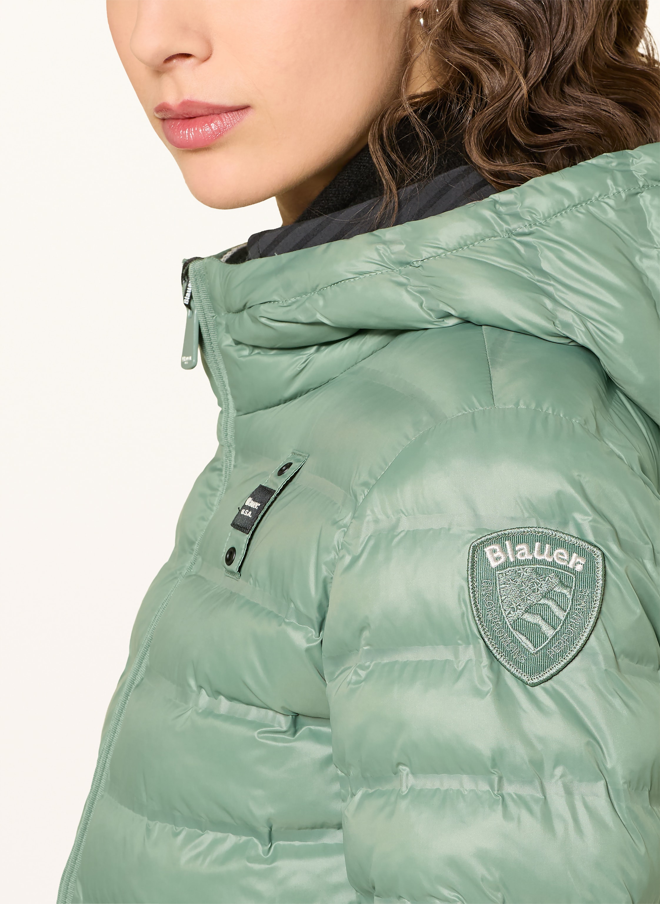 Thumbnail - Blauer Steppjacke Ellis gruen