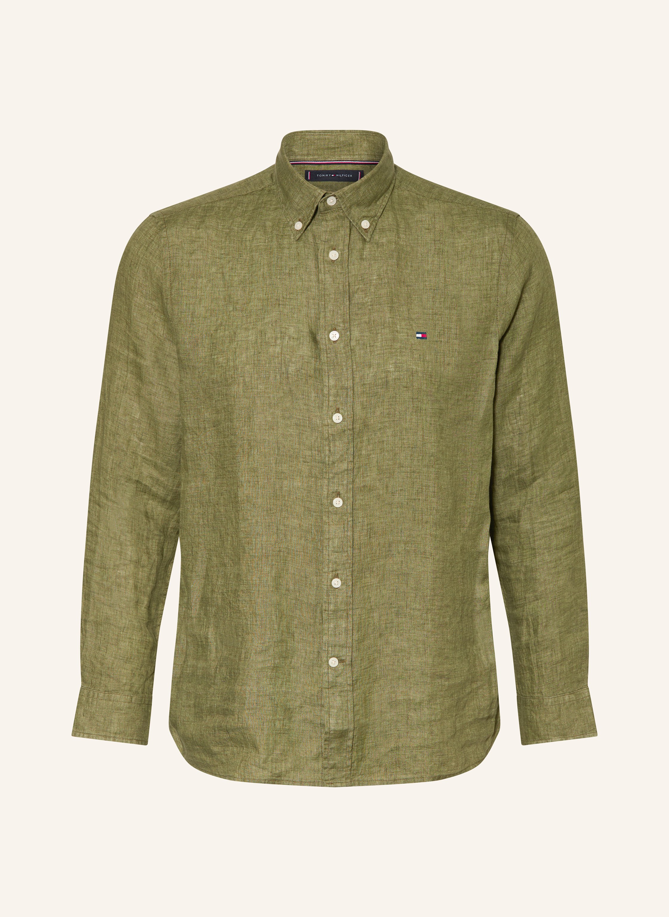 Tommy Hilfiger Leinenhemd Regular Fit gruen