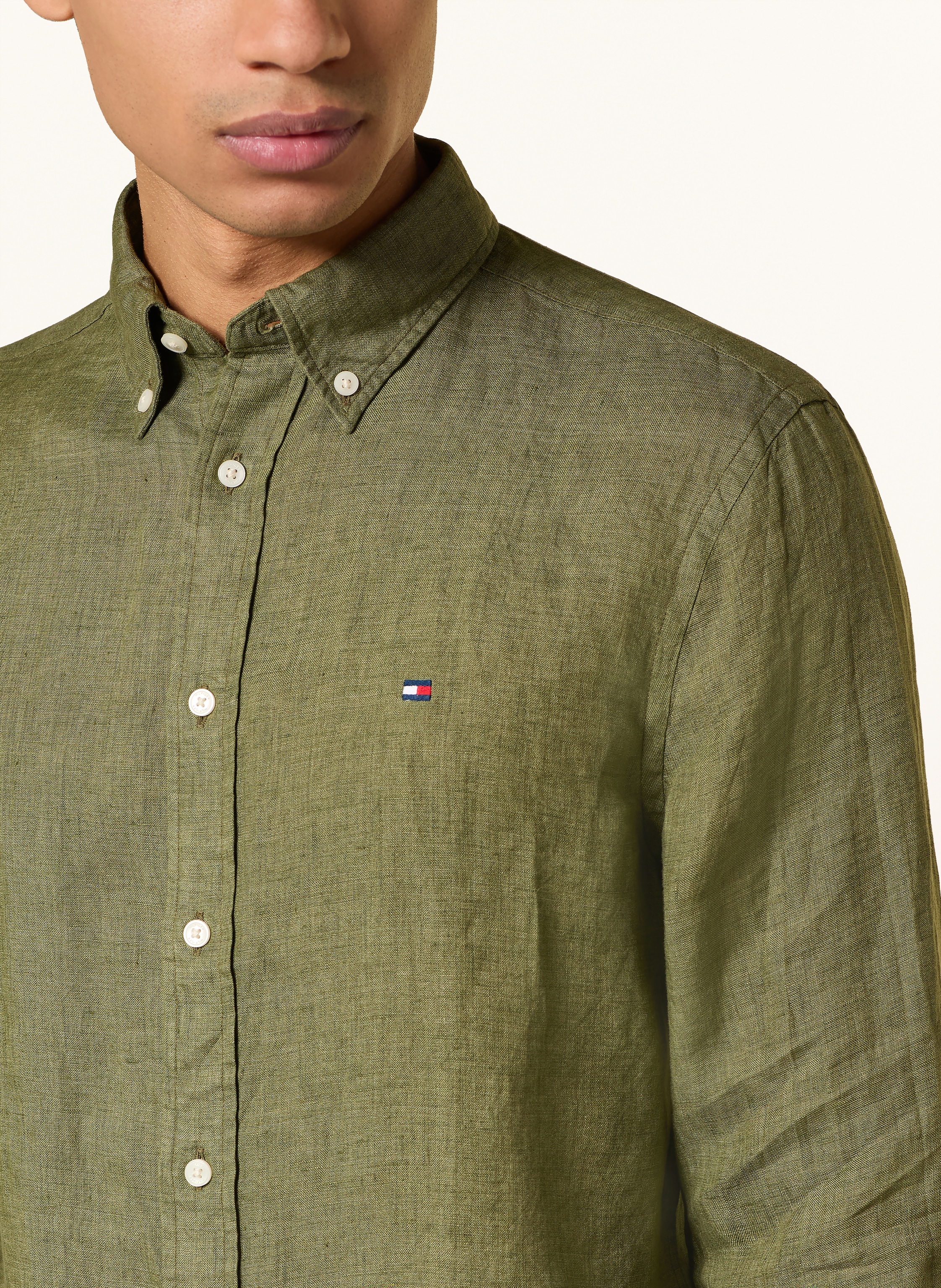 Thumbnail - Tommy Hilfiger Leinenhemd Regular Fit gruen