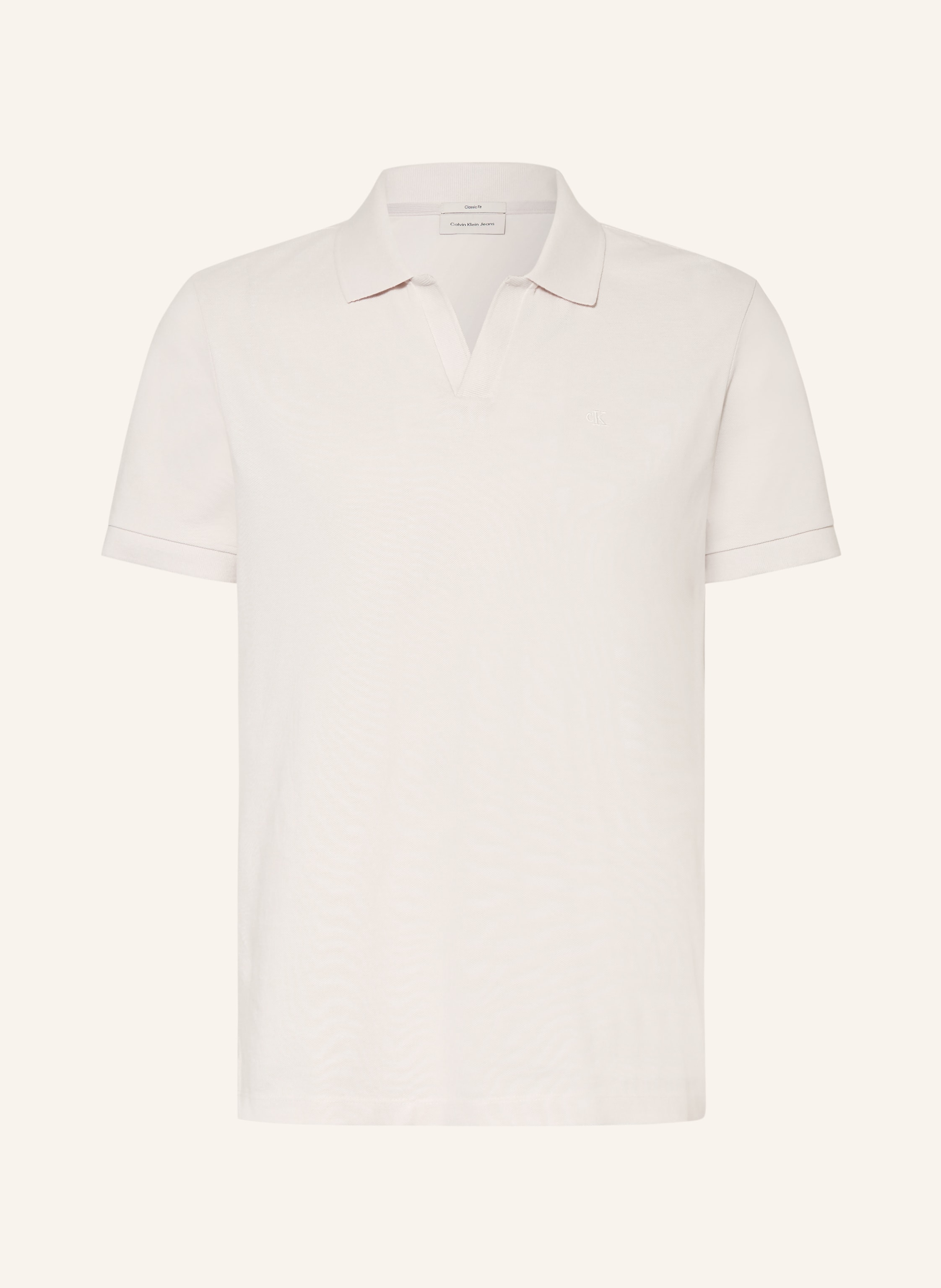 Calvin Klein Jeans Piqué-Poloshirt Classic Fit beige