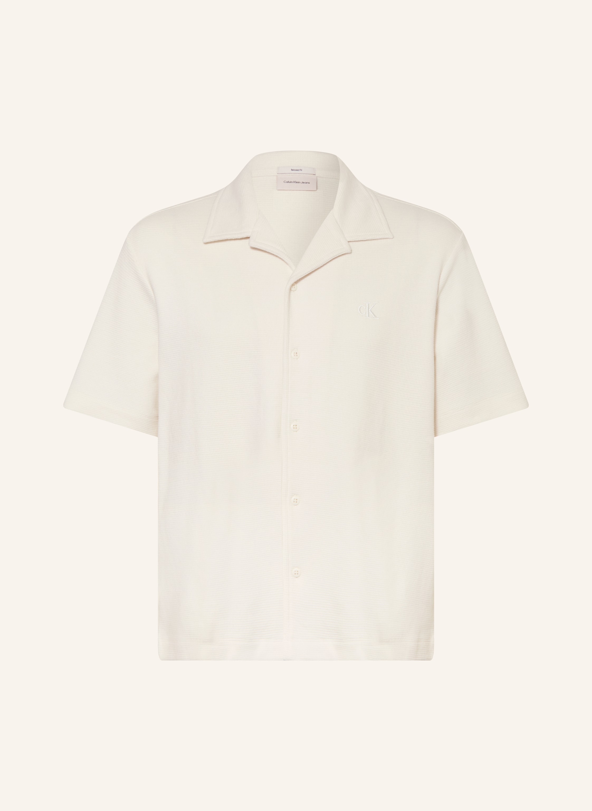Calvin Klein Jeans Resorthemd Relaxed Fit beige
