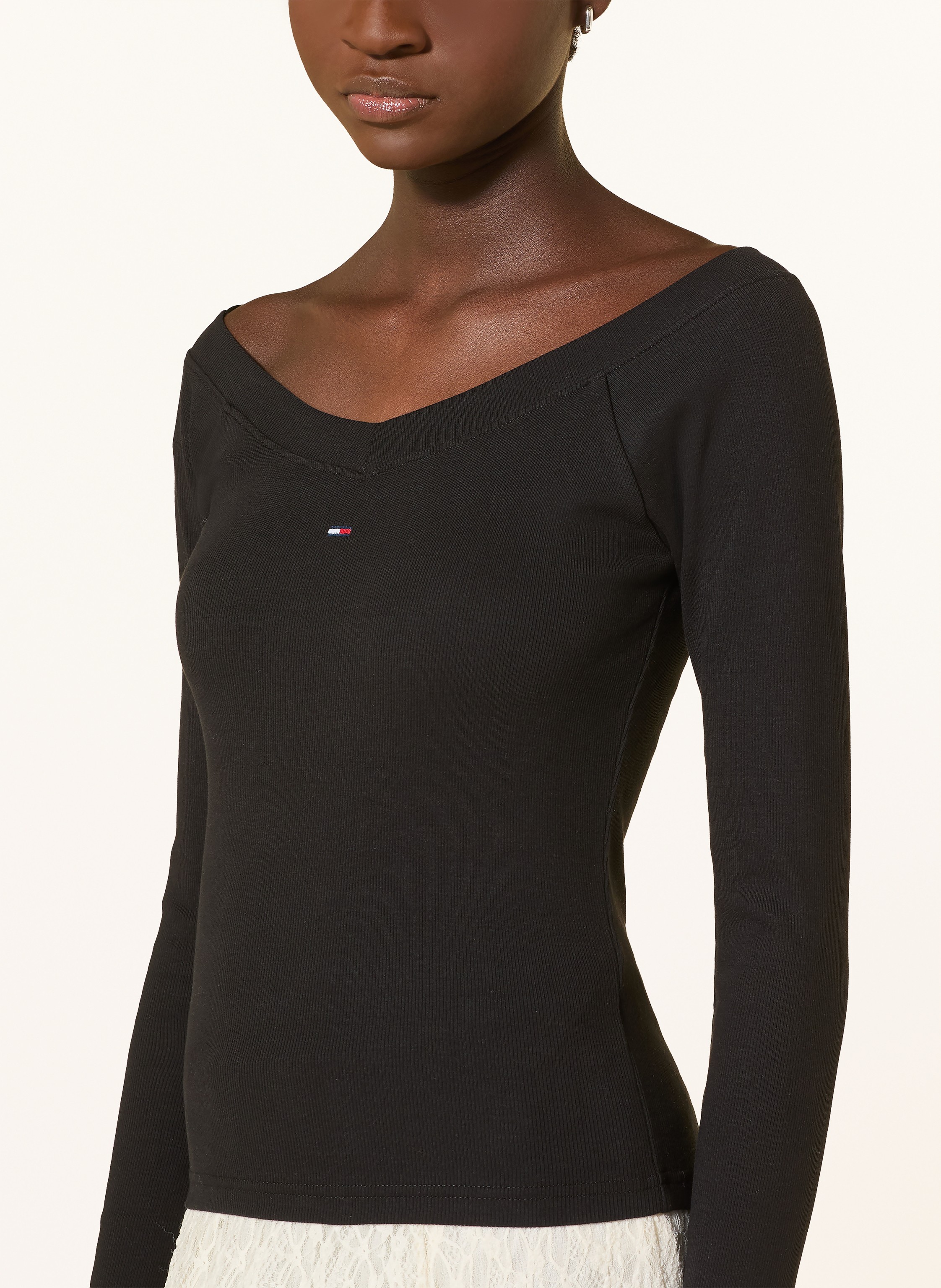 Thumbnail - Tommy Jeans Off-Shoulder-Shirt schwarz