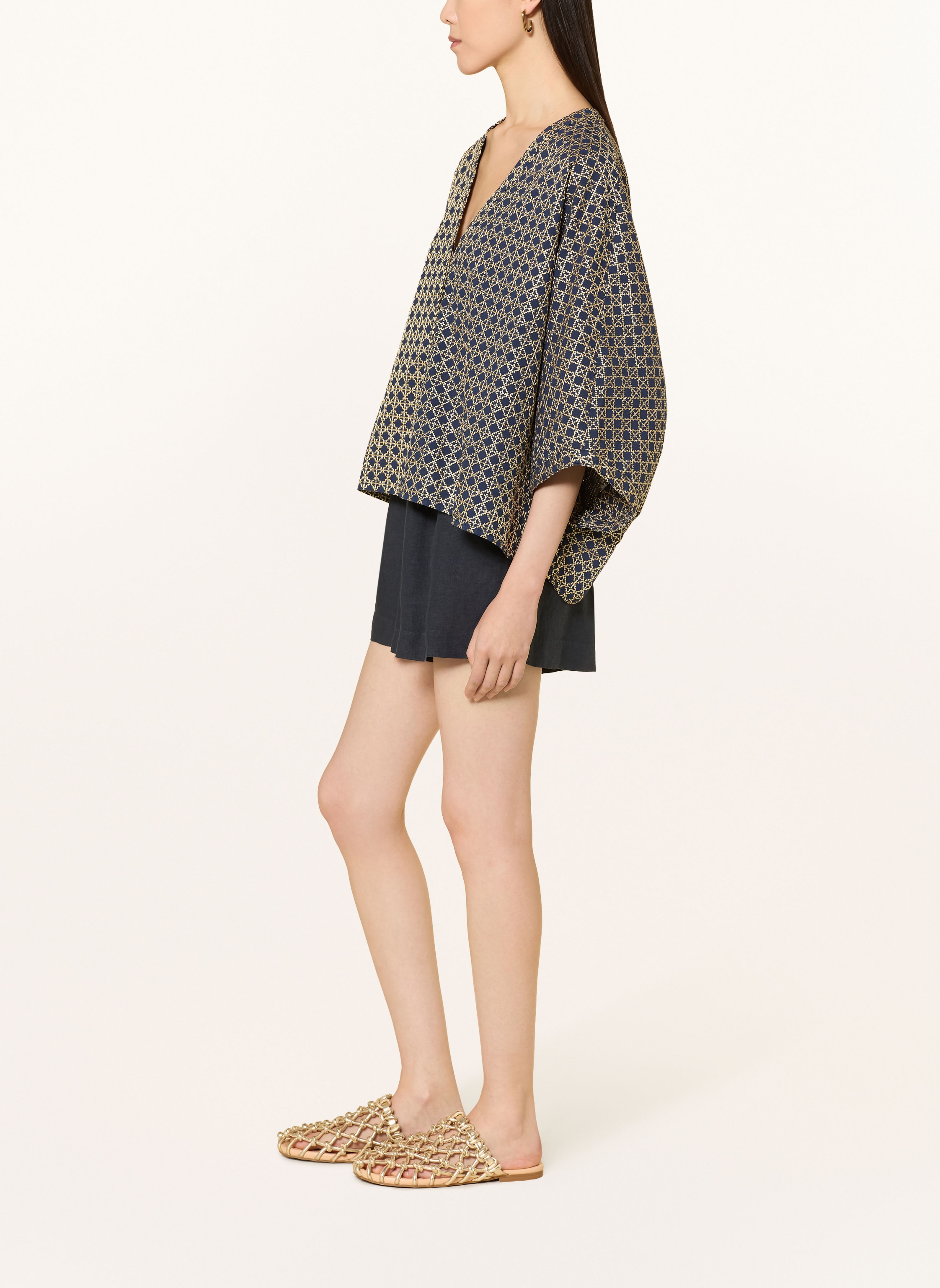 Thumbnail - 120%Lino Leinenshorts blau