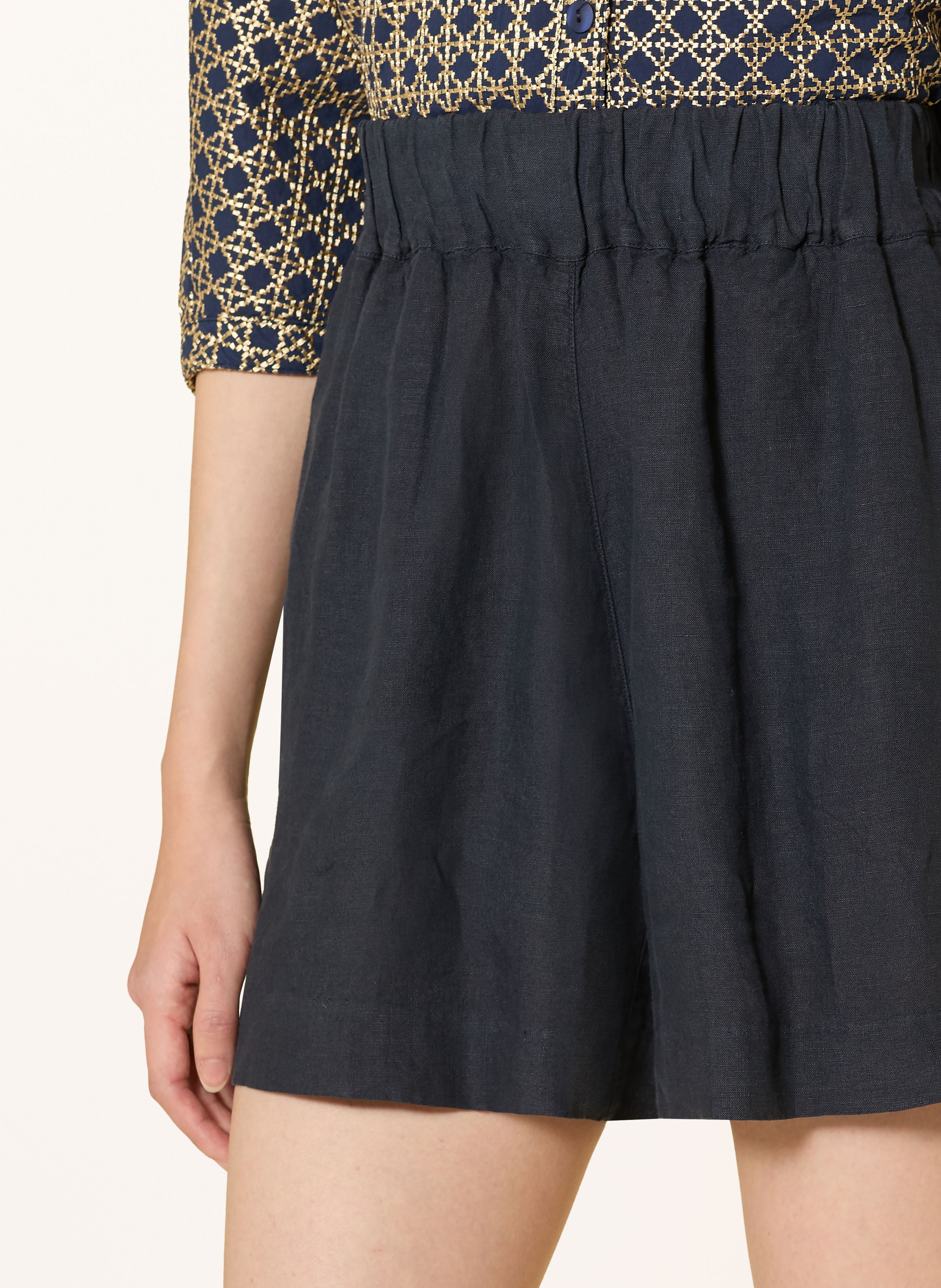 Thumbnail - 120%Lino Leinenshorts blau