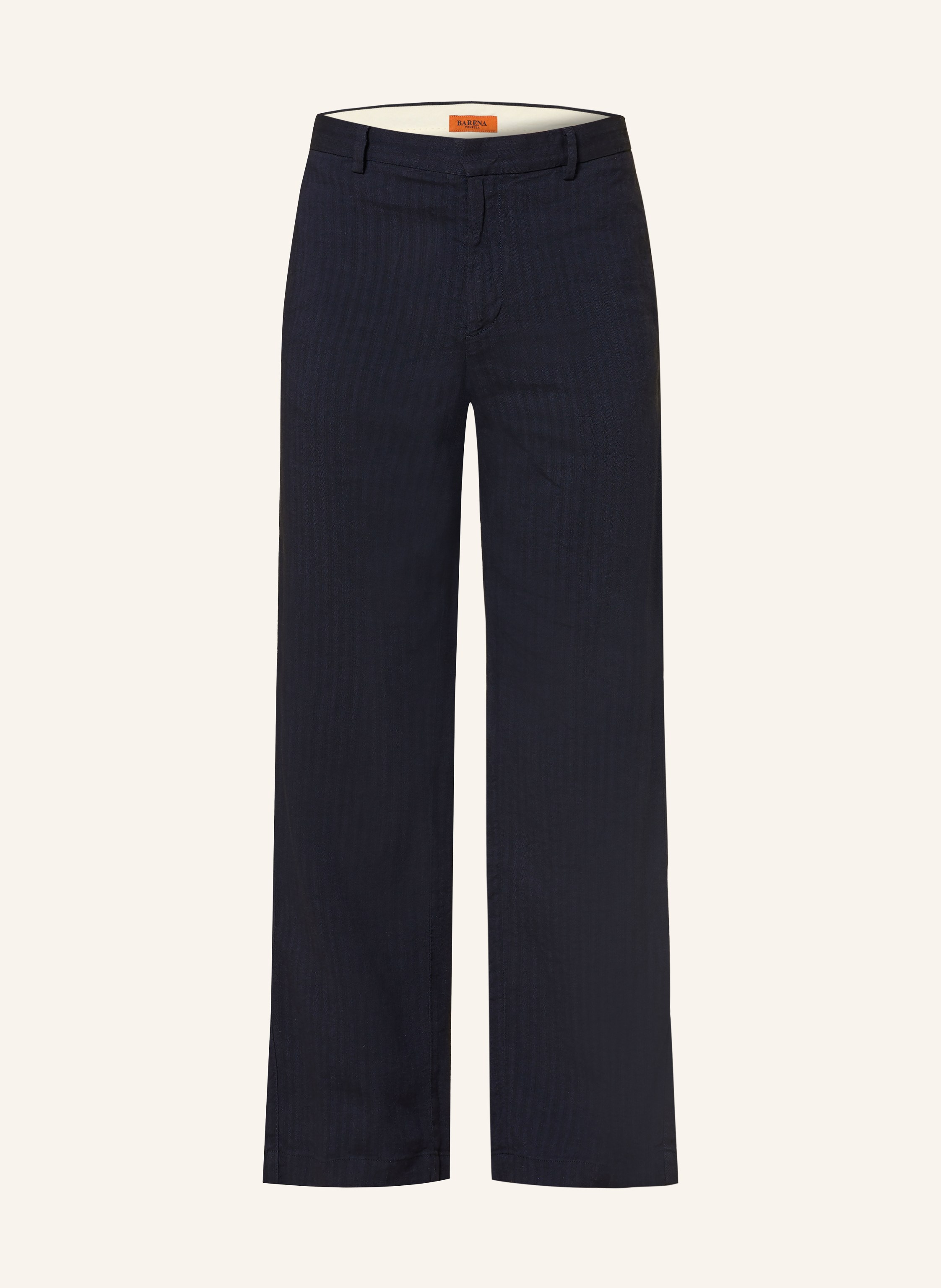 Barena Venezia Hose Delfo Regular Fit Mit Leinen blau