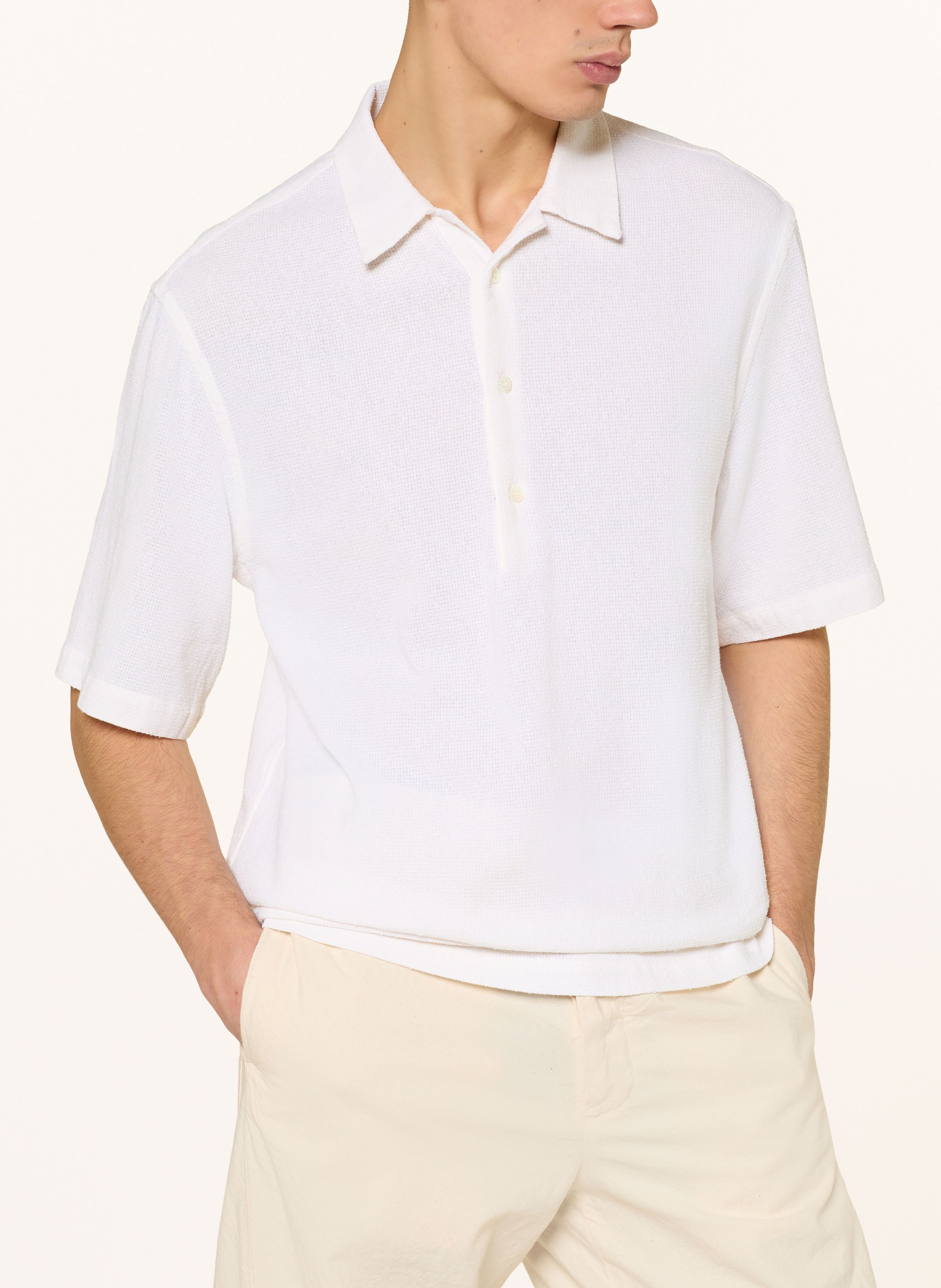 Thumbnail - Barena Venezia Piqué-Poloshirt Mola weiss