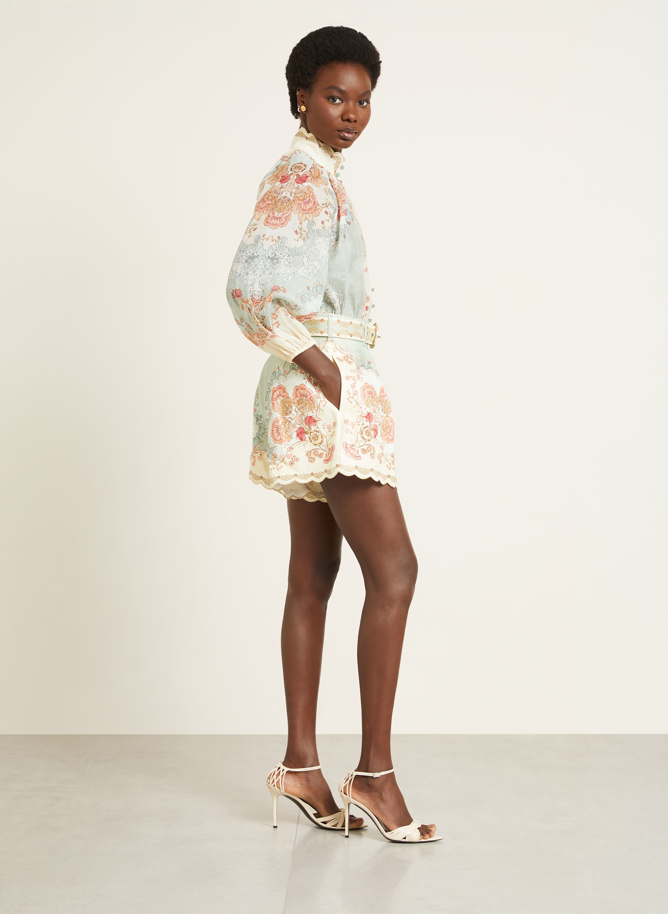 Thumbnail - Zimmermann Leinenshorts Daylight gruen