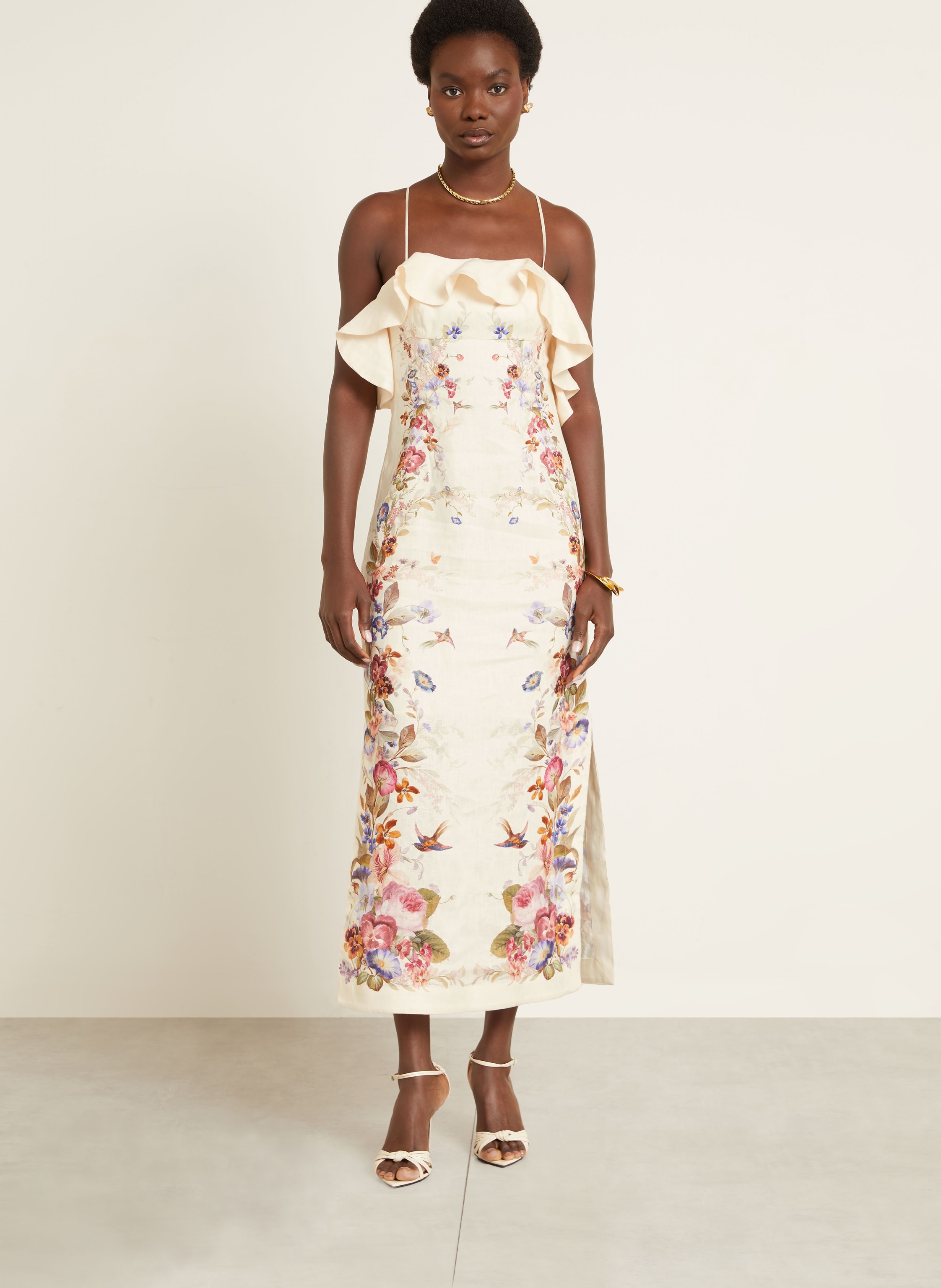 Thumbnail - Zimmermann Kleid Patience Mit Glitzergarn weiss