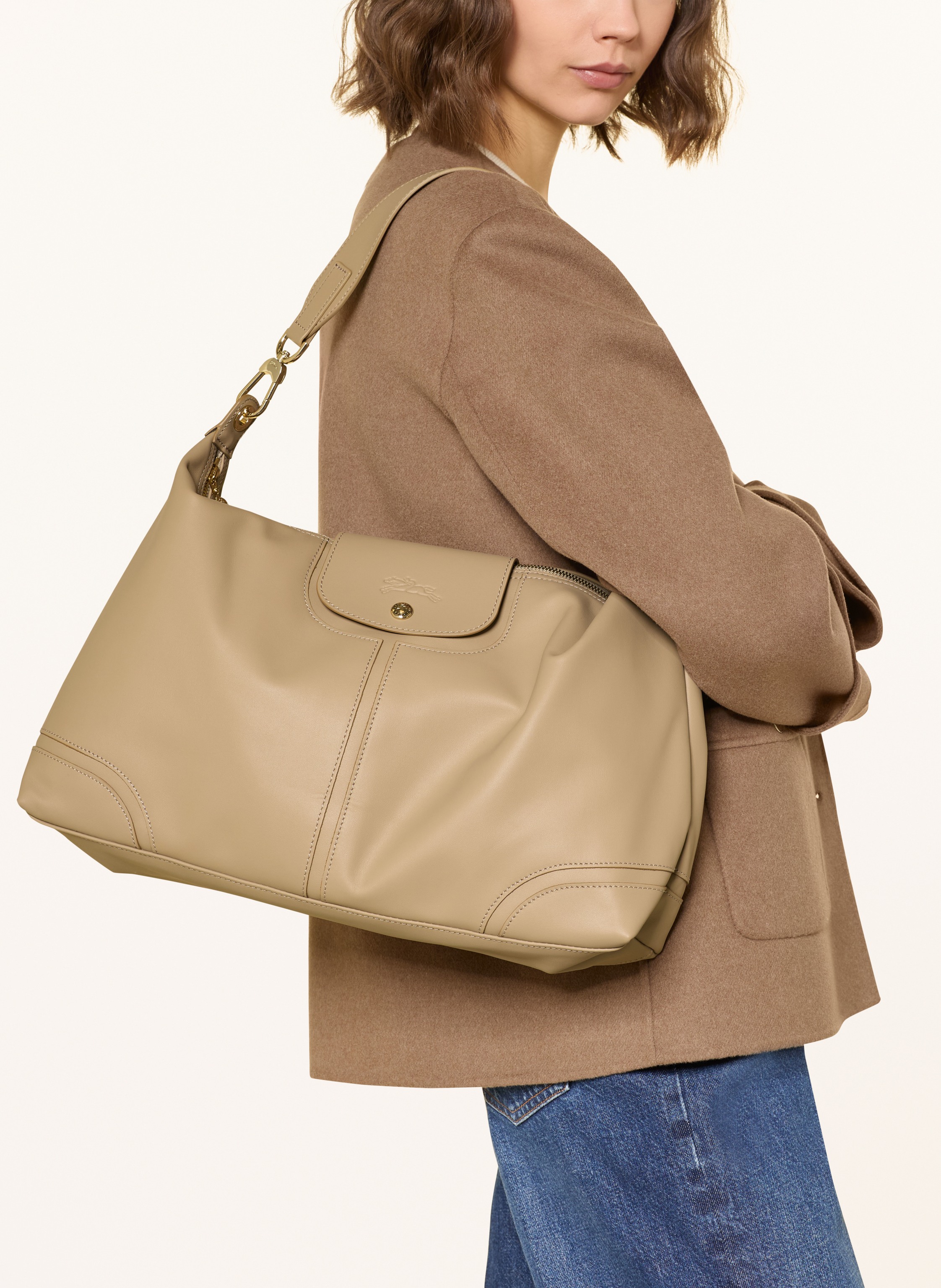 Thumbnail - Longchamp Schultertasche Le Pliage Xtra beige