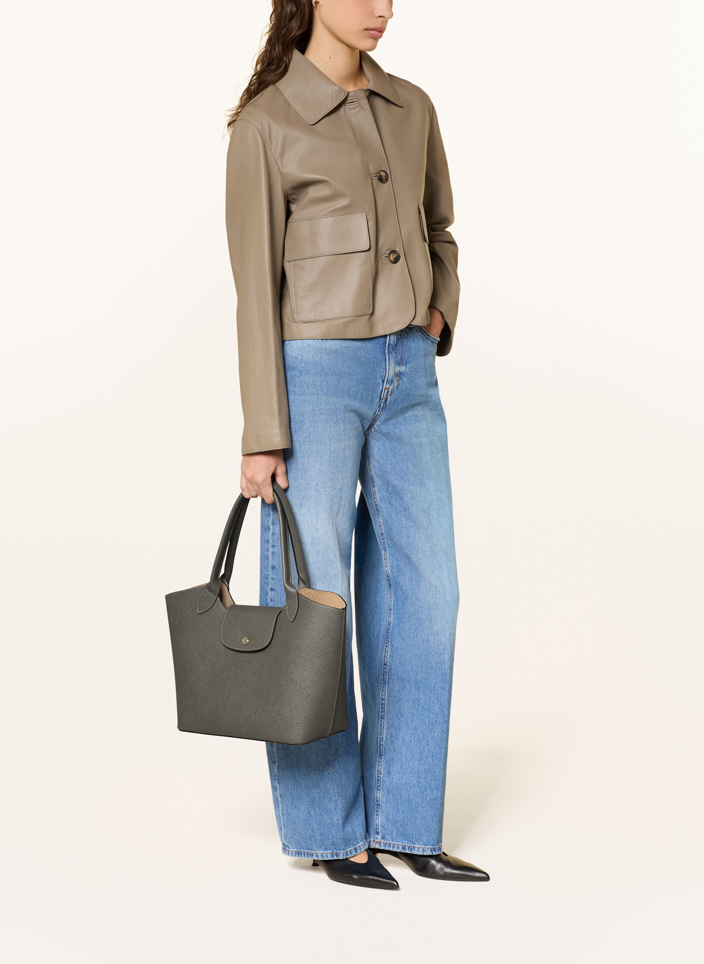 Thumbnail - Longchamp Shopper Épure Large grau