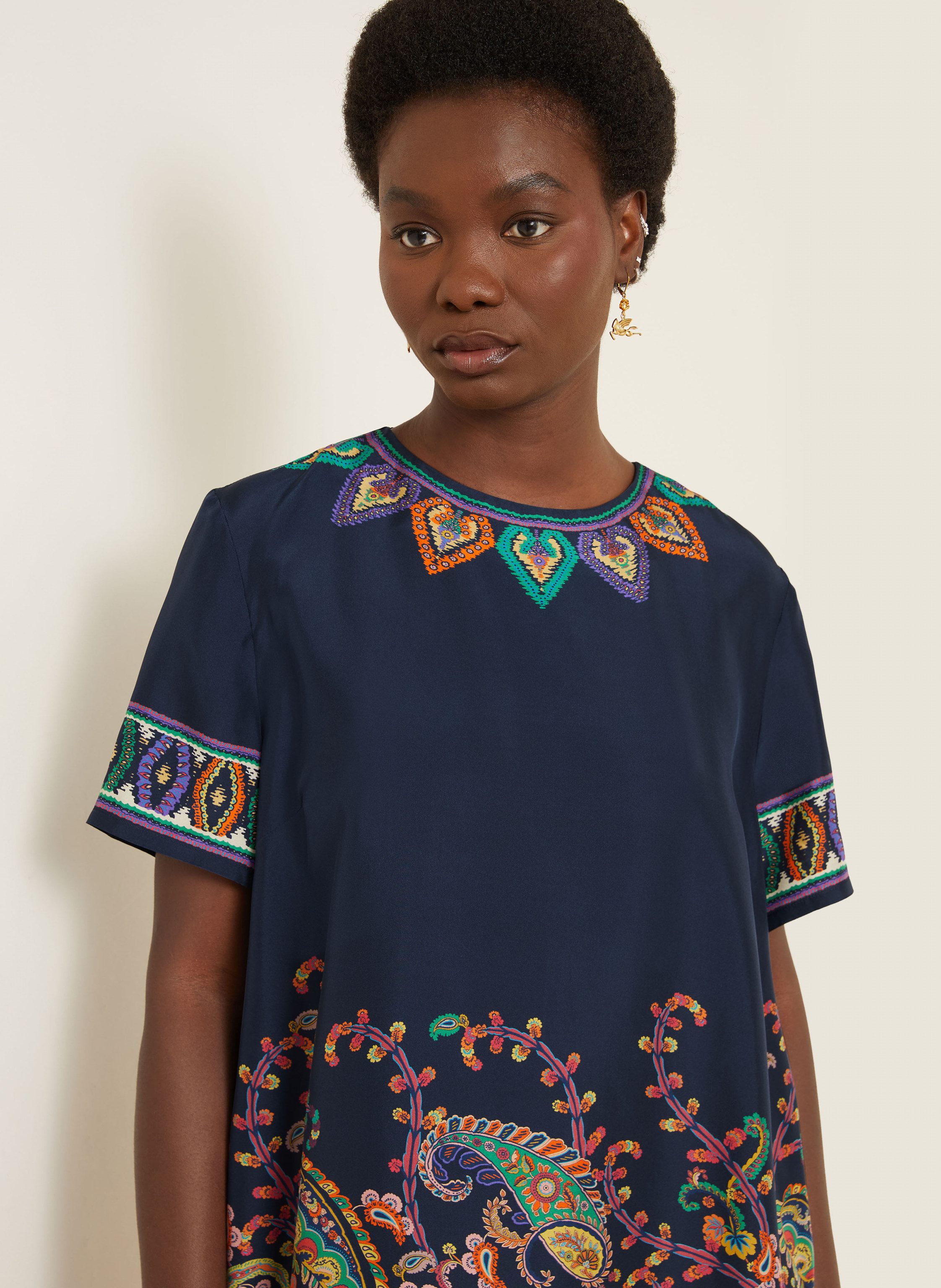 Thumbnail - Etro Seidenkleid blau